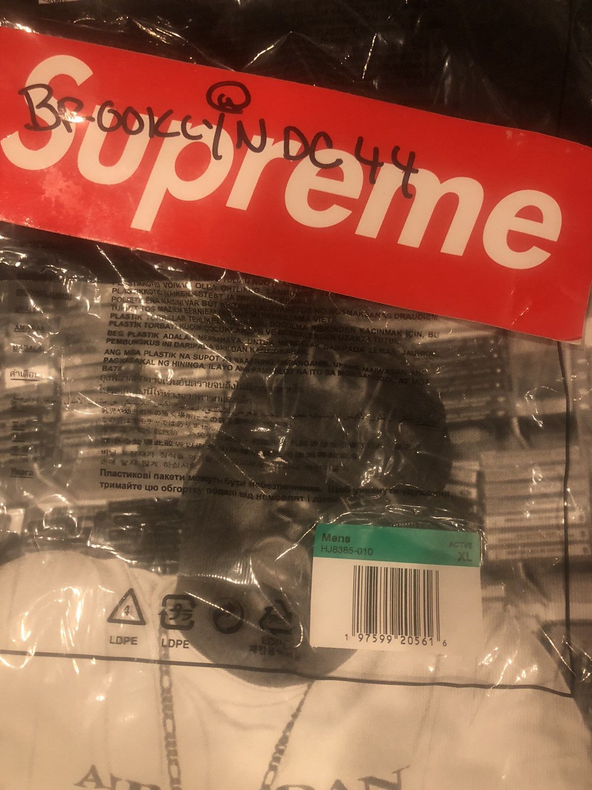 Jordan Brand × Supreme Supreme Jordan BiggieTee Black XL FW24 Size US XL / EU 56 / 4 - 2 Thumbnail