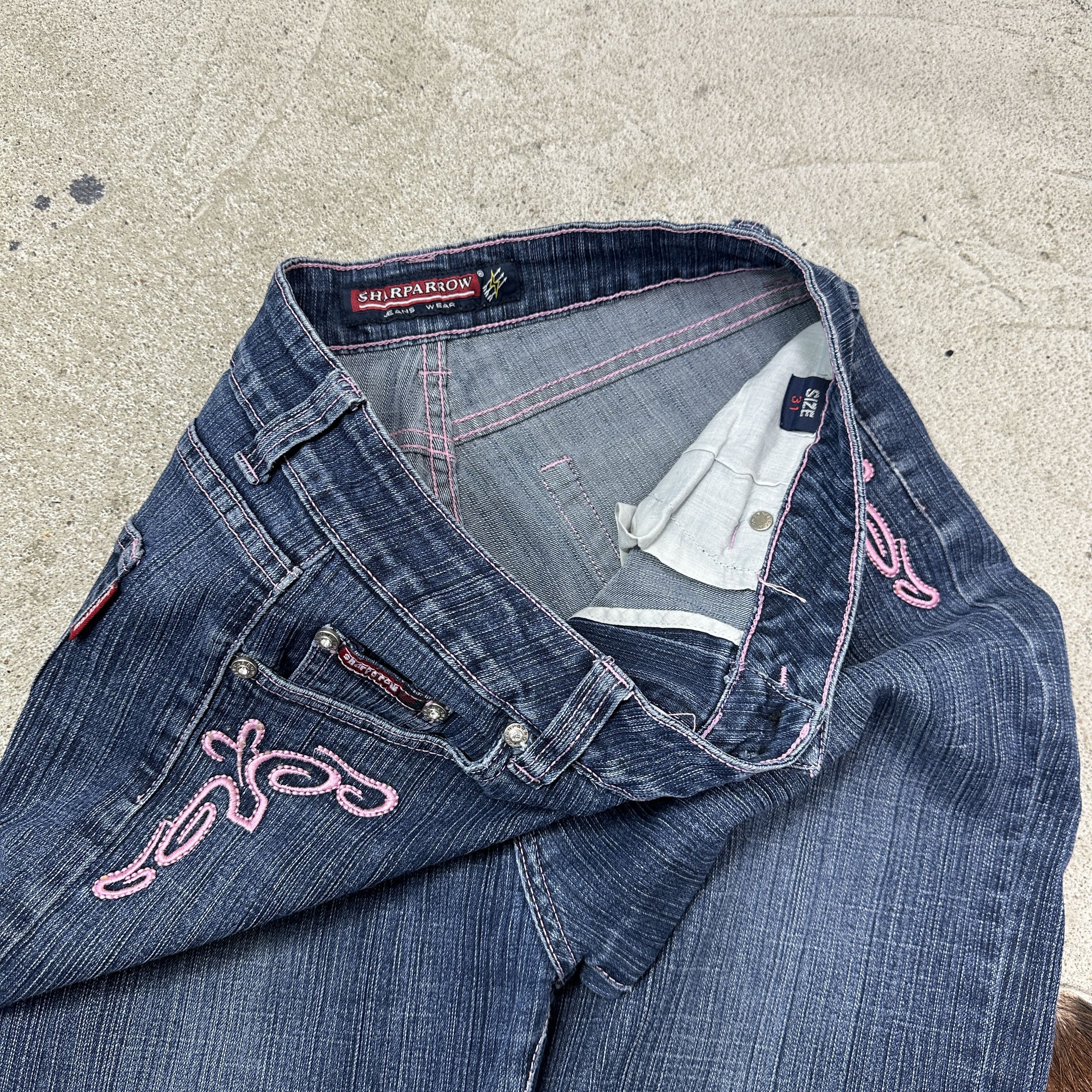 Vintage Vintage Denim Streetwear Flared Wide Leg Jeans Y2K Size 31" - 4 Thumbnail