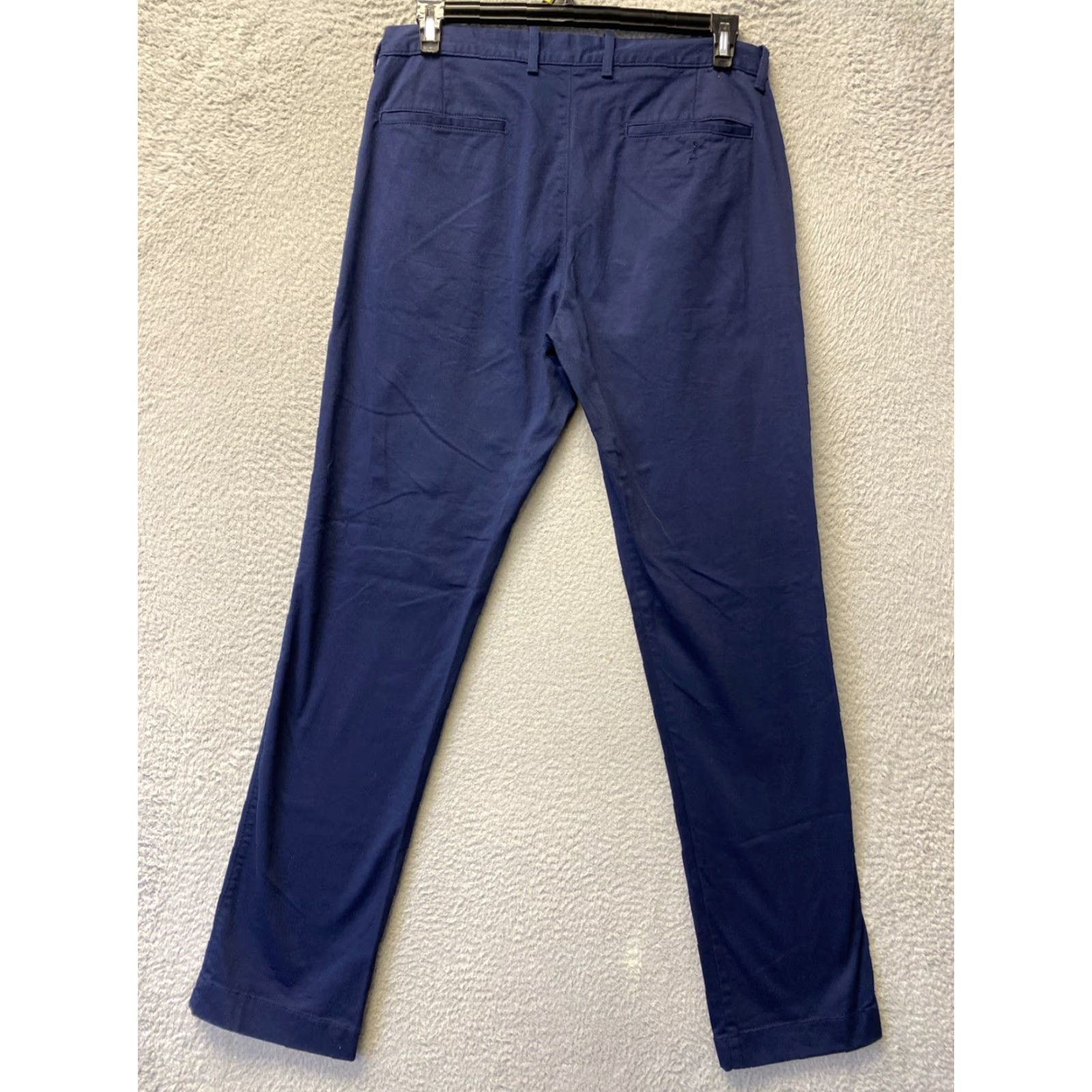 J.Crew J.Crew Chino Pants Mens 32x34 Slim Tapered Navy Cotton Spandex Flat Front Zip Pockets Preppy/0552 Size US 32 / EU 48 - 6 Thumbnail