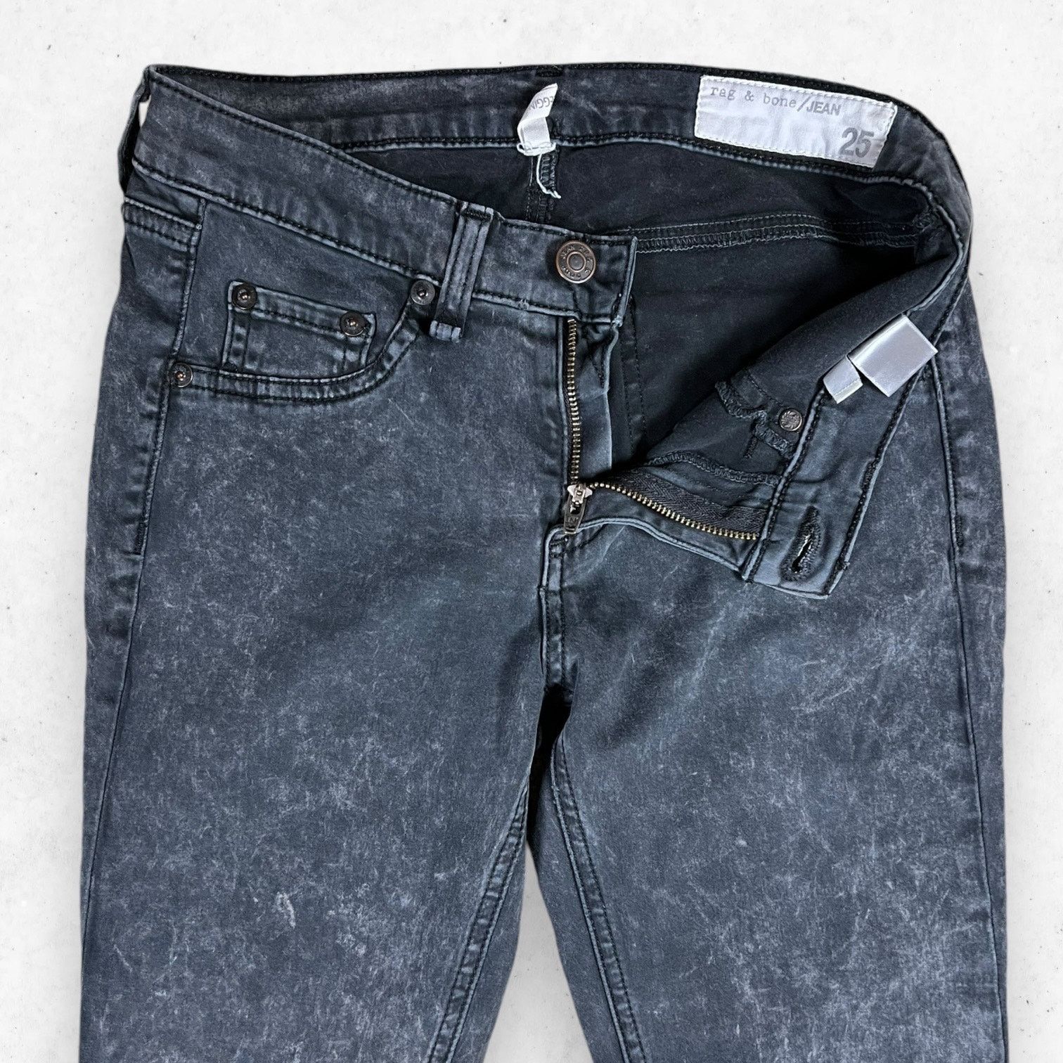 Rag & Bone Rag & Bone Jeans Women's Size 25 Legging Washout Black Size 25" / US 0 / IT 36 - 4 Thumbnail