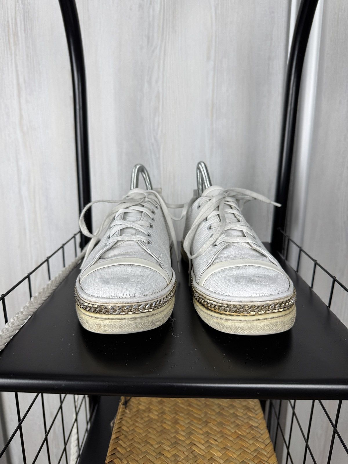 Lanvin LANVIN Whit Lace Up Leather Cap Toe Womens Sneakers Size US 9 / IT 39 - 7 Thumbnail