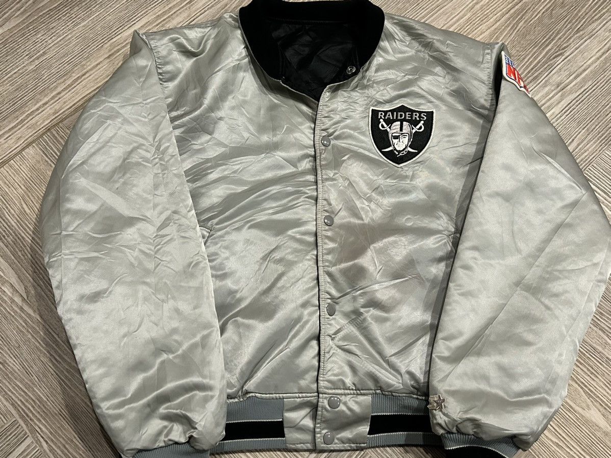 NFL × Starter × Vintage *VINTAGE 80s* Starter X Oakland Raiders - Reversible Jacket Size US XL / EU 56 / 4 - 8 Thumbnail