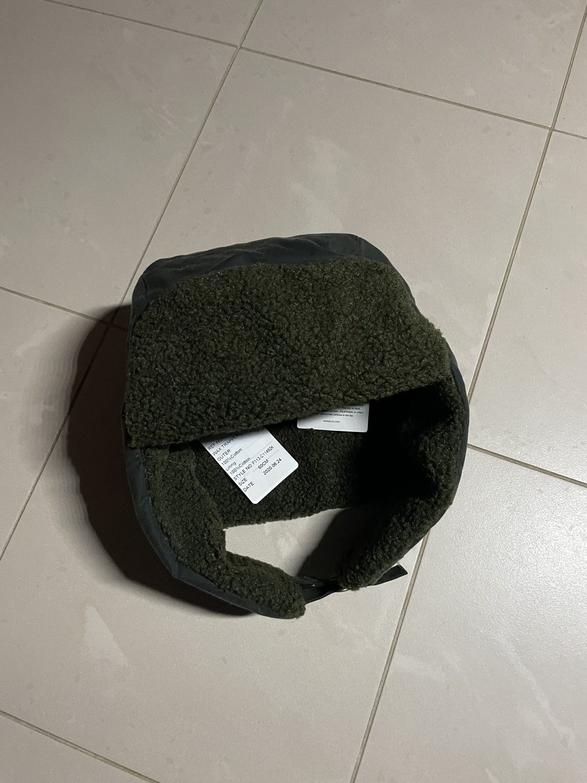 hat with ear flaps BARBOUR WAX NEW
