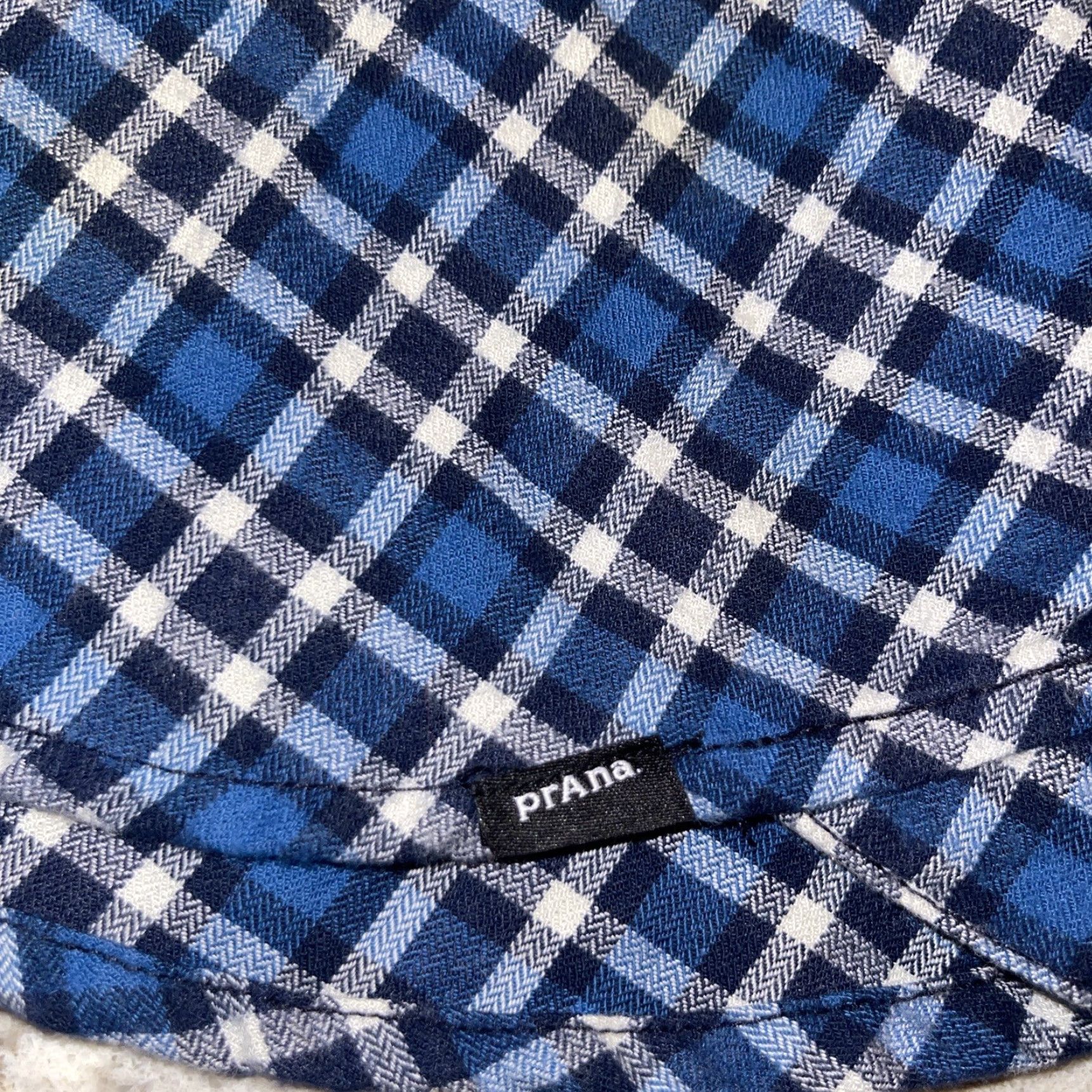 Prana PrAna Los Feliz Flannel Shirt Admiral Blue White Plaid Men’s XXL Slim Fit NWT Size US XXL / EU 58 / 5 - 6 Thumbnail