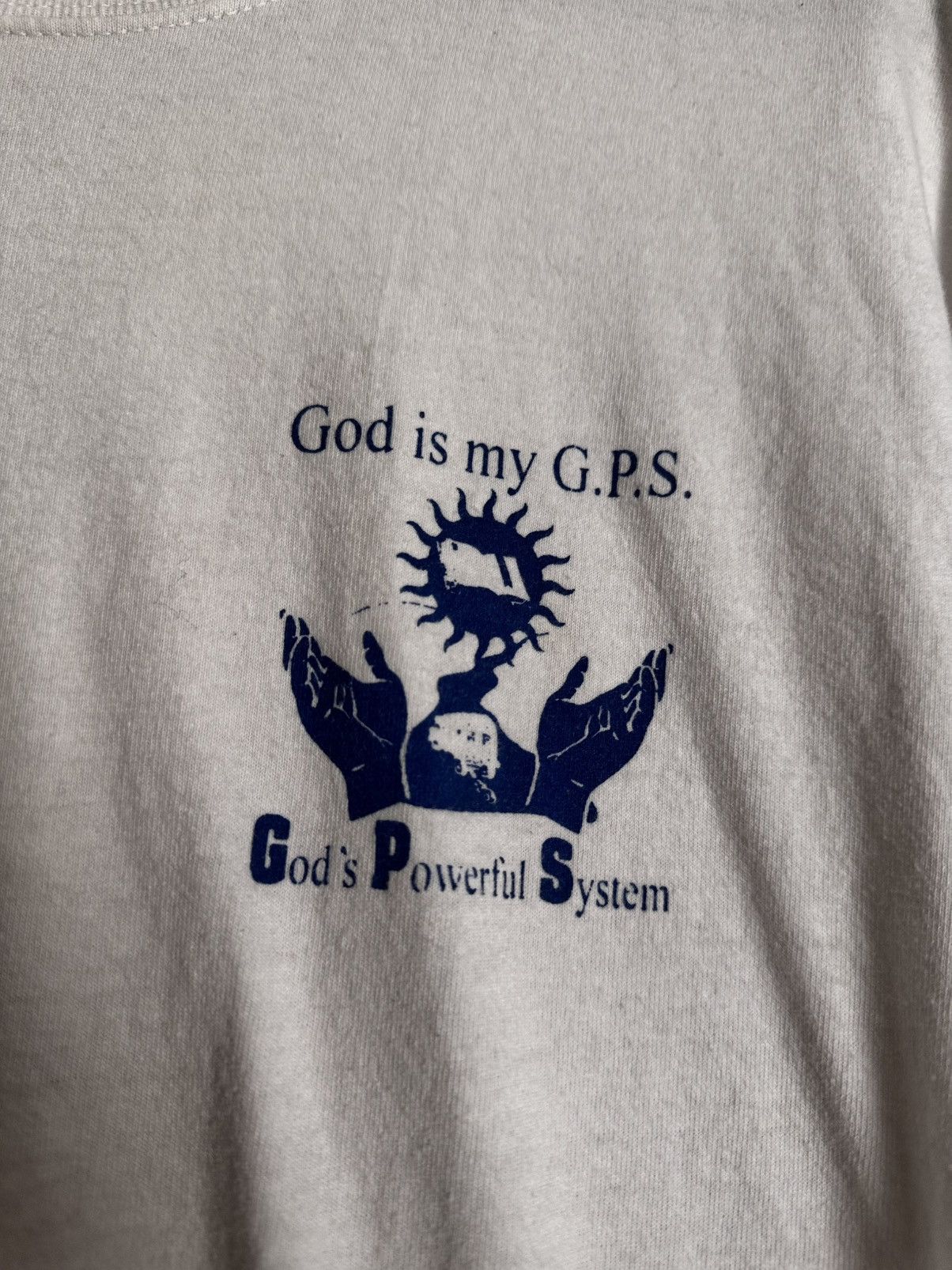 Vintage Funny God Is My GPS Graphic Tee Size US XL / EU 56 / 4 - 3 Thumbnail