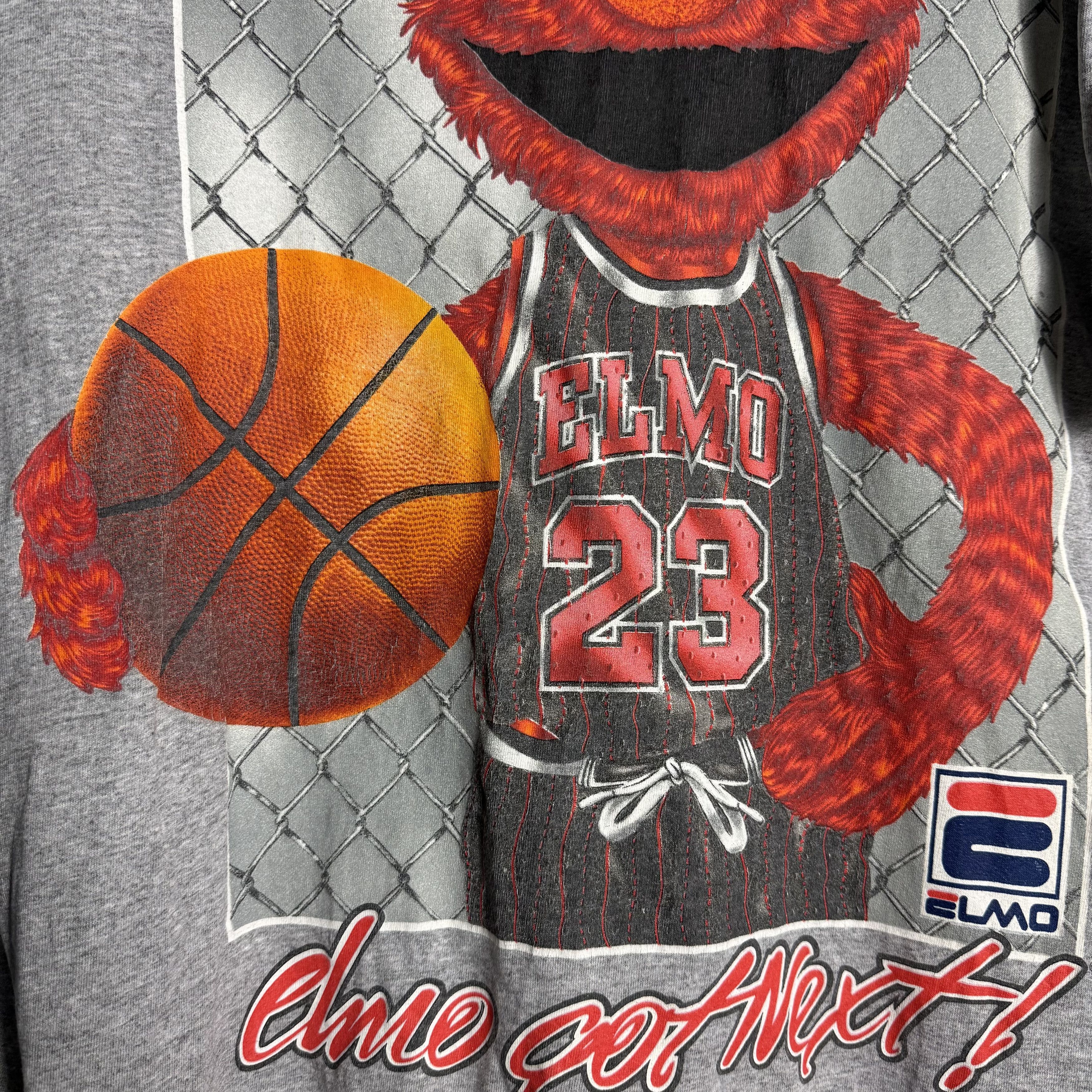 Vintage 🔥RARE🔥Vintage Elmo Sesame Street Basketball Jordan T-shirt Size US XL / EU 56 / 4 - 4 Thumbnail