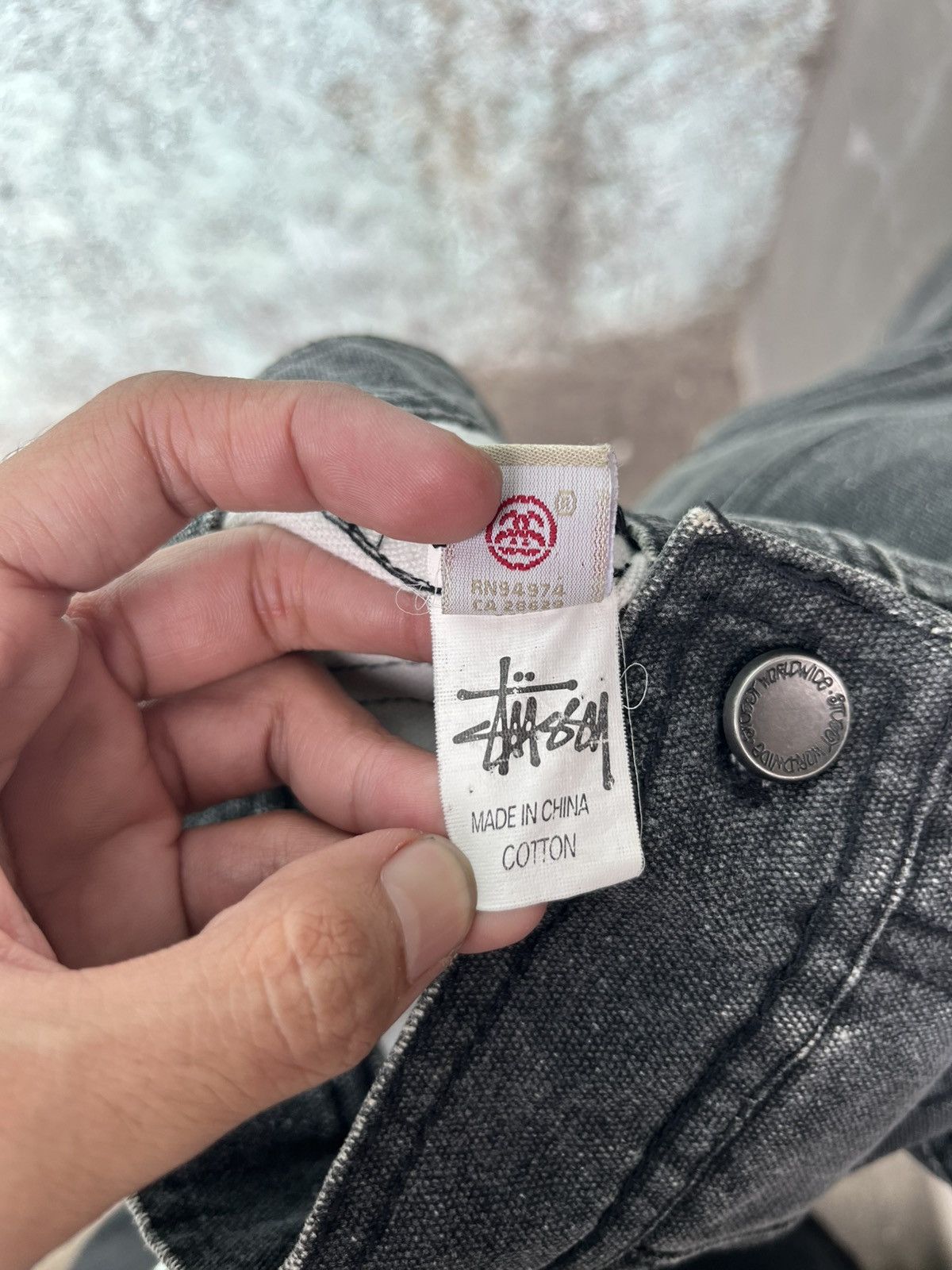 Stussy Live Wild Die Free Denim Jacket Size US L / EU 52-54 / 3 - 9 Thumbnail