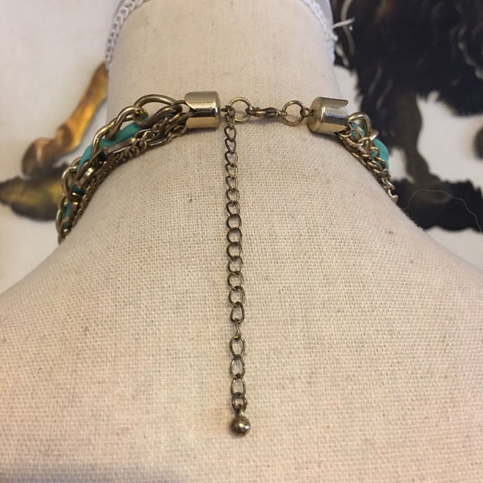 Vintage Vintage gold tone layered chain ribbon necklace Size ONE SIZE - 5 Thumbnail