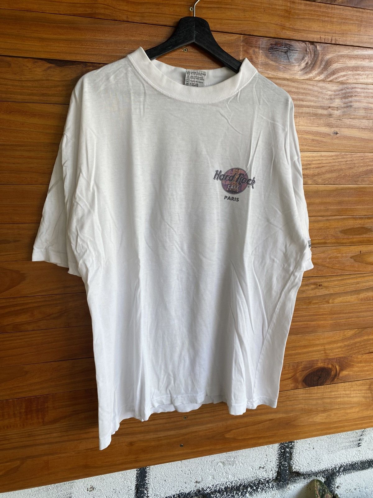 Hard Rock Cafe Vintage Hard Rock Café Paris Heavy Tee T-Shirt 90s