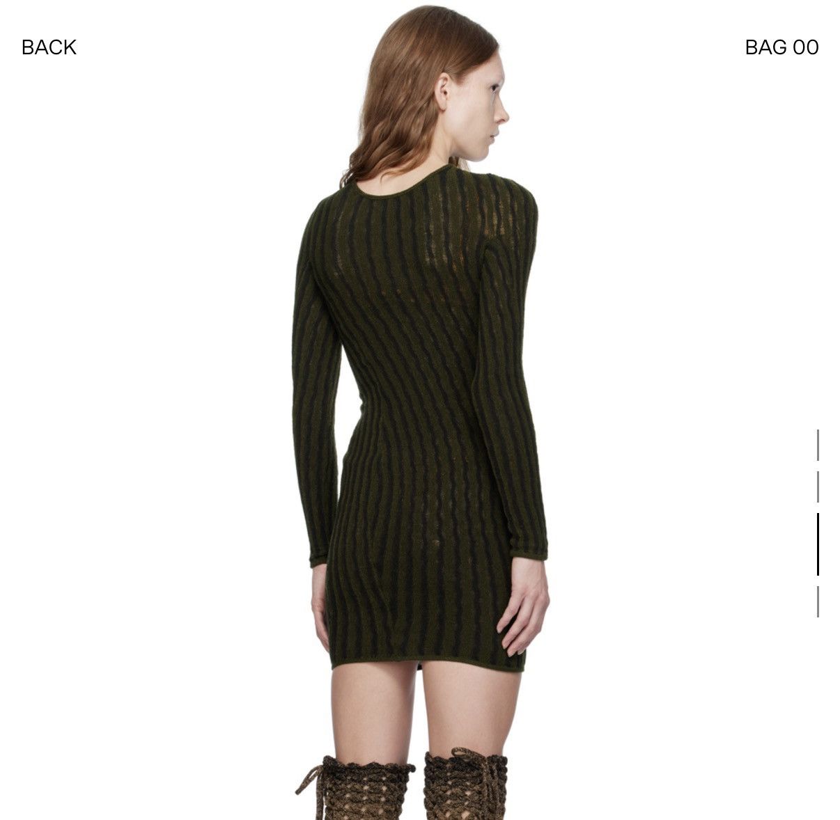 ISA BOULDER Isa Boulder Black & Military Green Minidress Size XS / US 0-2 / IT 36-38 - 2 Thumbnail