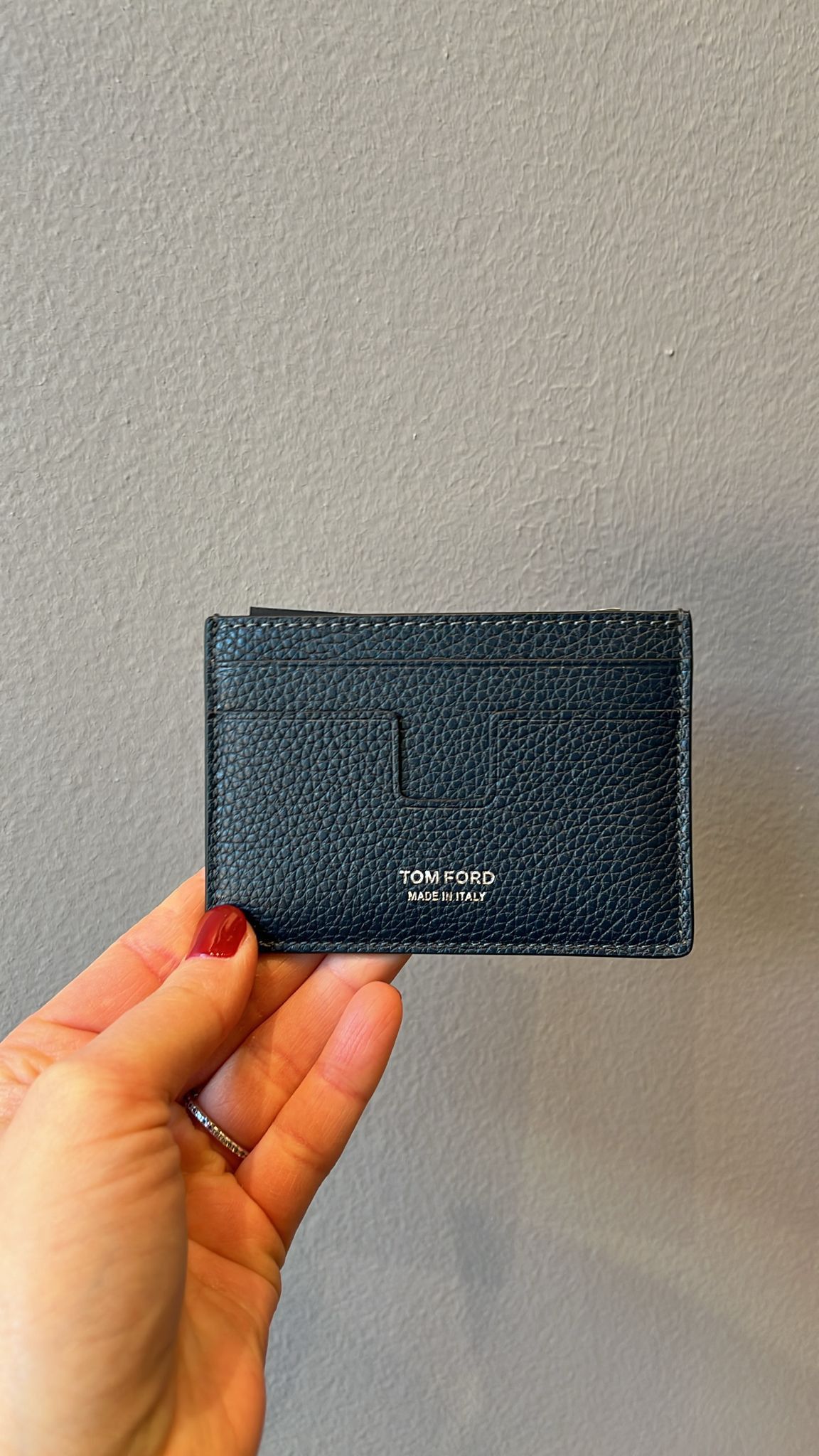 Tom Ford o1loc1c0426 Size: OS / Leather Card Holder in Blue Size ONE SIZE - 1 Thumbnail
