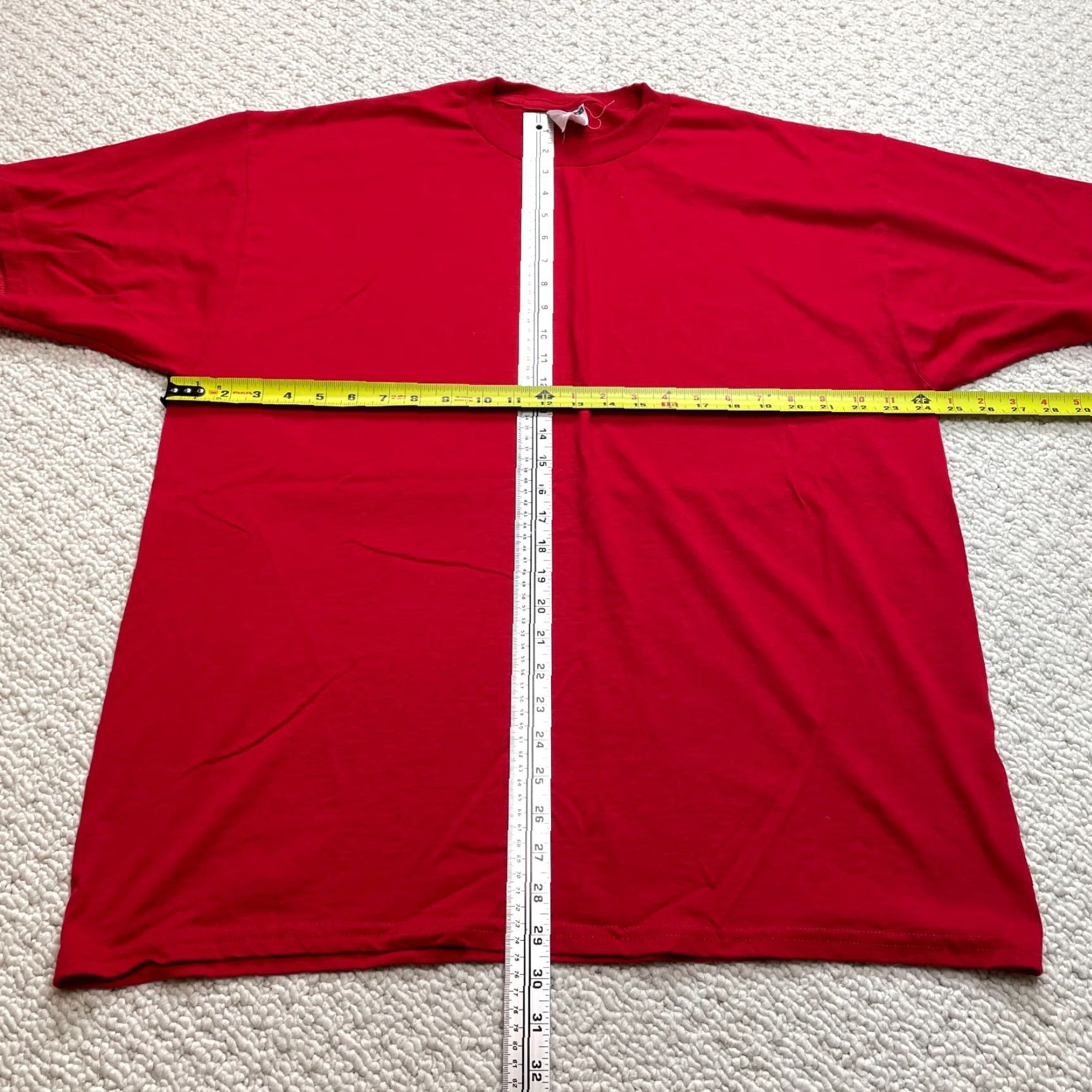 Jerzees JERZEES Shirt Mens 2XL Red Crew Neck Short Sleeve Heavyweight Solid Cotton Blend Jersey Adult Regular Size US XXL / EU 58 / 5 - 6 Thumbnail