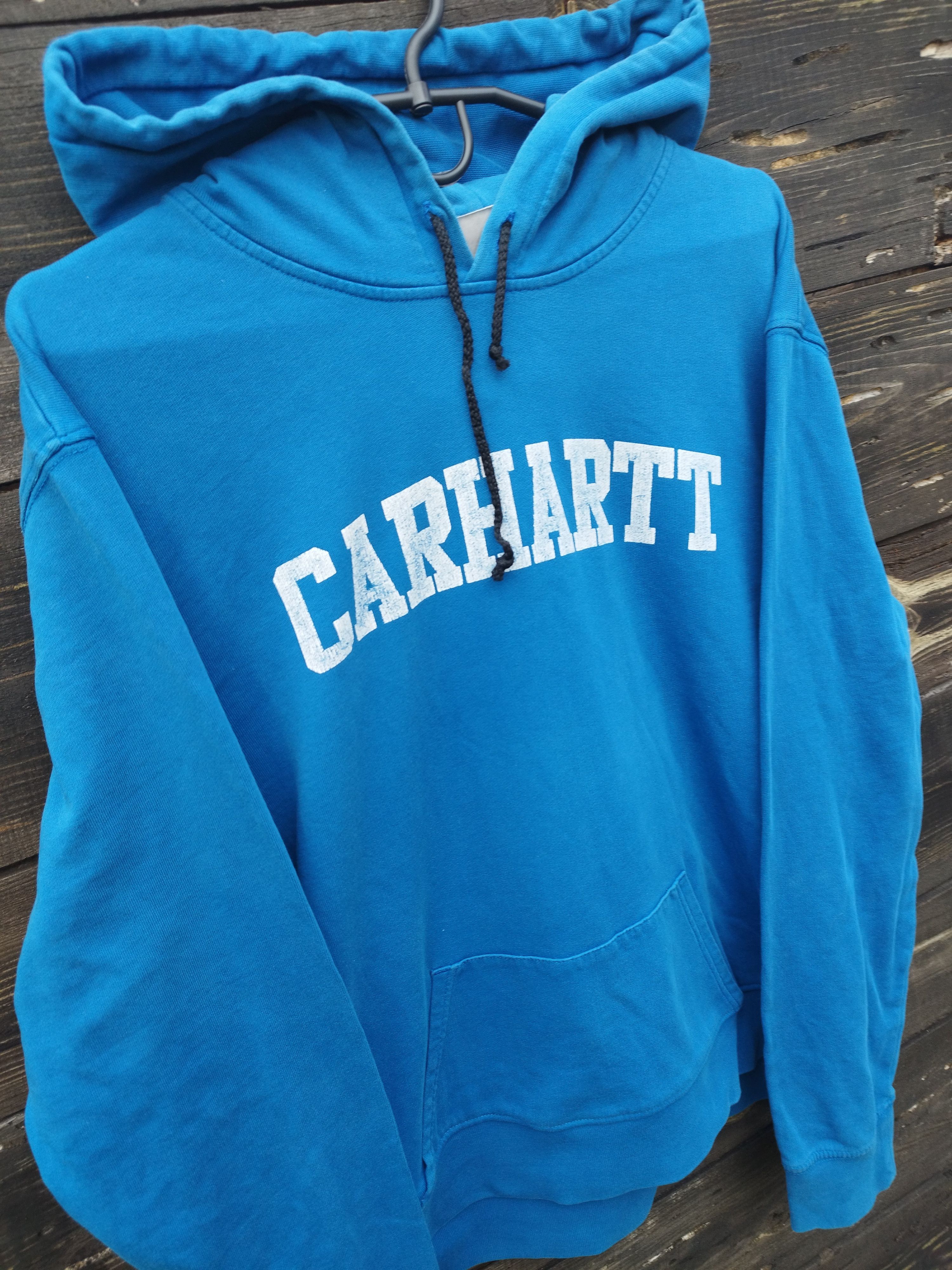 Carhartt Retro Carhartt Arch Logo hoodie | Bright Blue Pullover Size US M / EU 48-50 / 2 - 2 Thumbnail