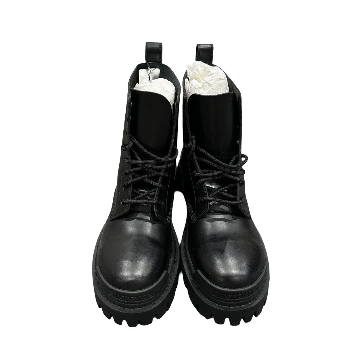 Balenciaga Balenciaga Strike lace-up boots in black leather Size US 8 / IT 38 - 2 Thumbnail