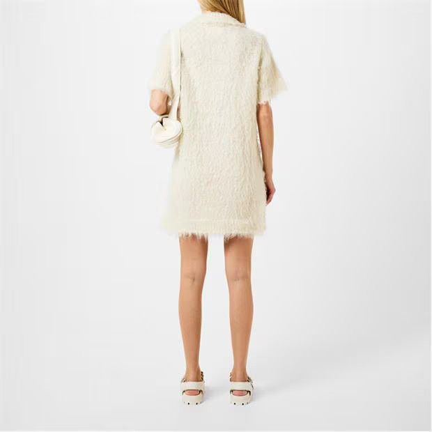 Jil Sander o1g2r1mq1024 Mini Dress in Ess Shell Size XS / US 0-2 / IT 36-38 - 6 Thumbnail