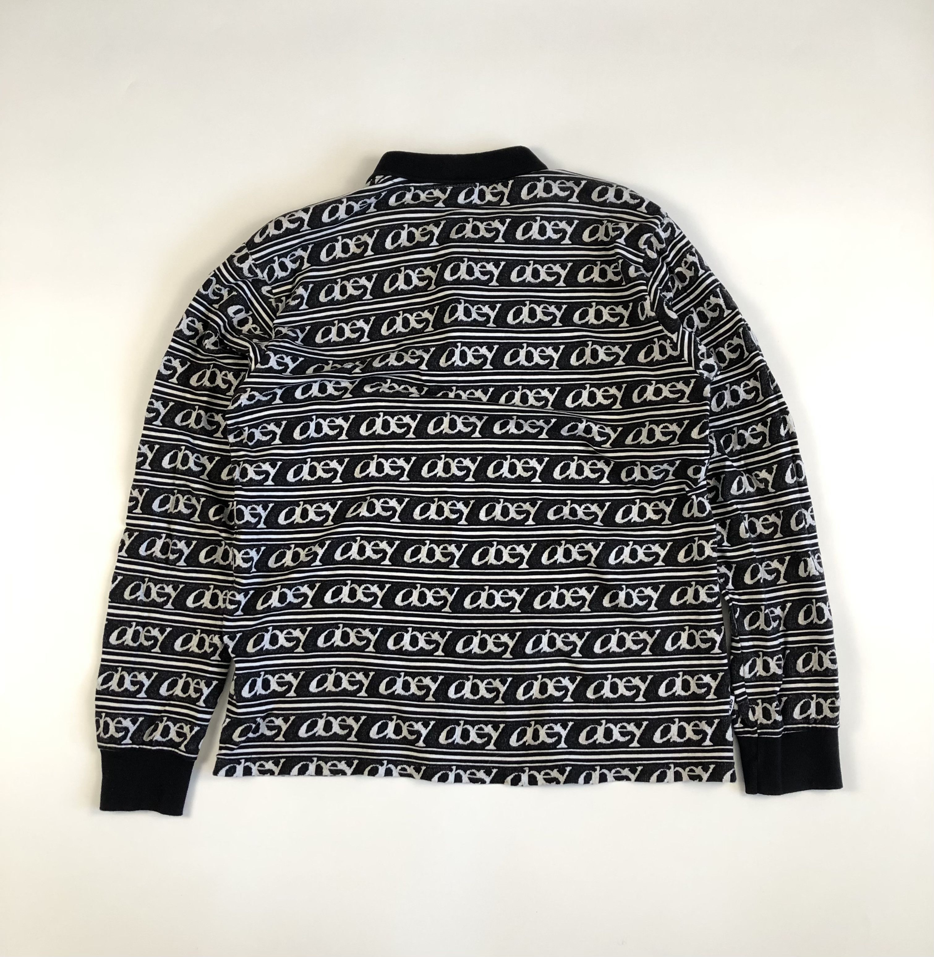 Obey Obey Wegner Jacquard Cotton Long Sleeve Polo Size US M / EU 48-50 / 2 - 7 Thumbnail