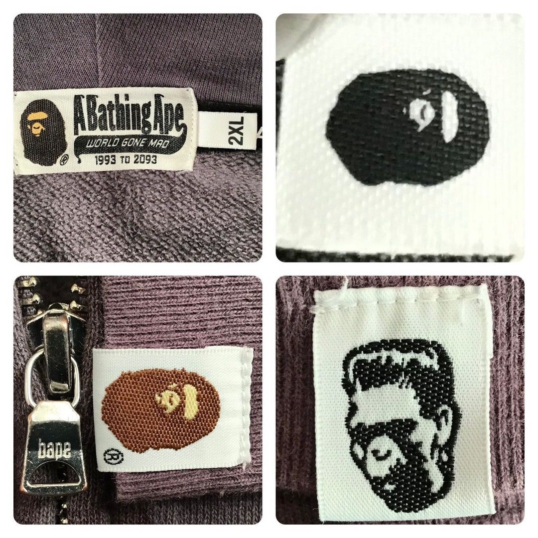 Bape BAPE Color Camo Double Shark full zip hoodie Burgundy APE Size US XXL / EU 58 / 5 - 8 Thumbnail