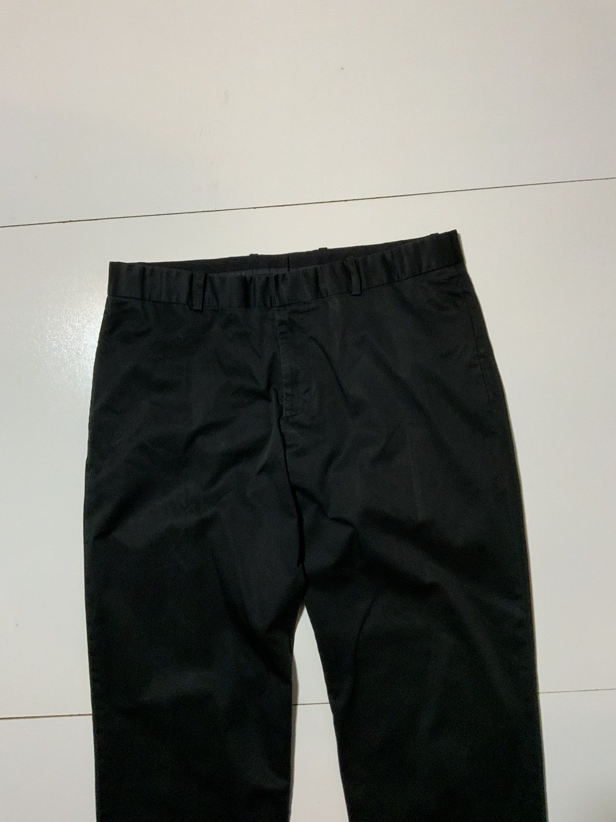 Theory $165 Theory Kramer Quest Black Flat Front Relaxed Fit Pants Size US 34 / EU 50 - 4 Thumbnail