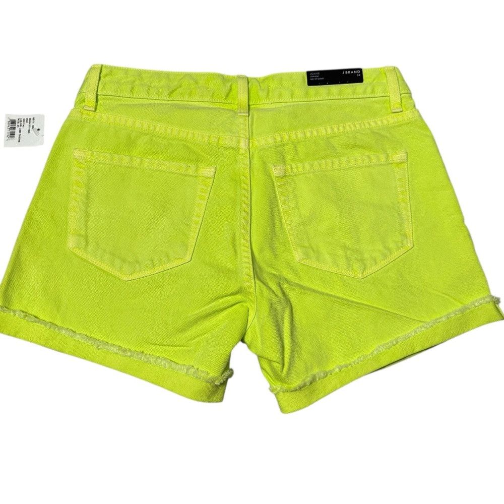J Brand NWT New J Brand Joanie Rolled Boyfriend Lime Sherbet Shorts Size 24" / US 00 / IT 34 - 3 Thumbnail
