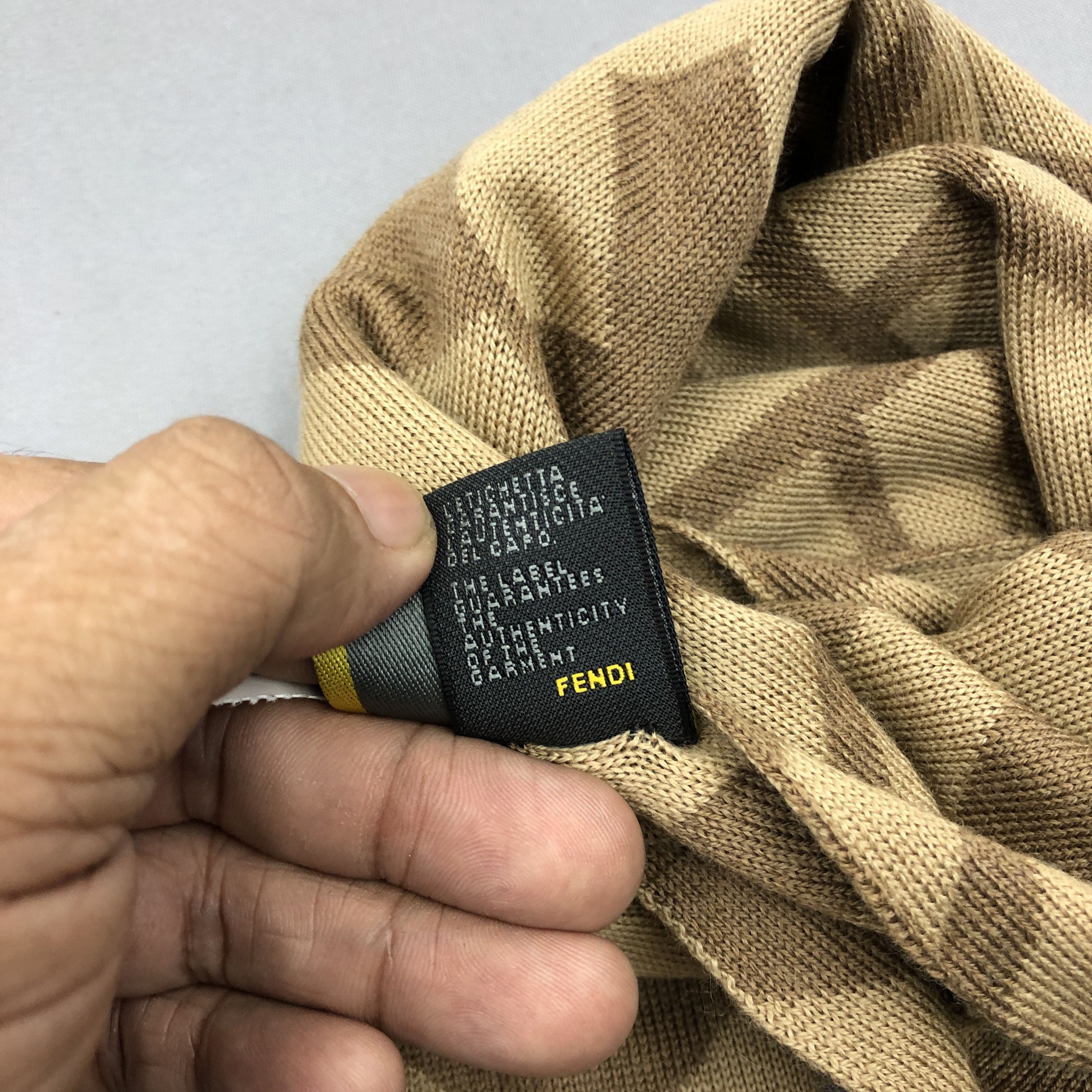 Fendi Vintage Fendi Scarf Fendi Zucca FF Monogram Wool Scarves Size ONE SIZE - 7 Thumbnail