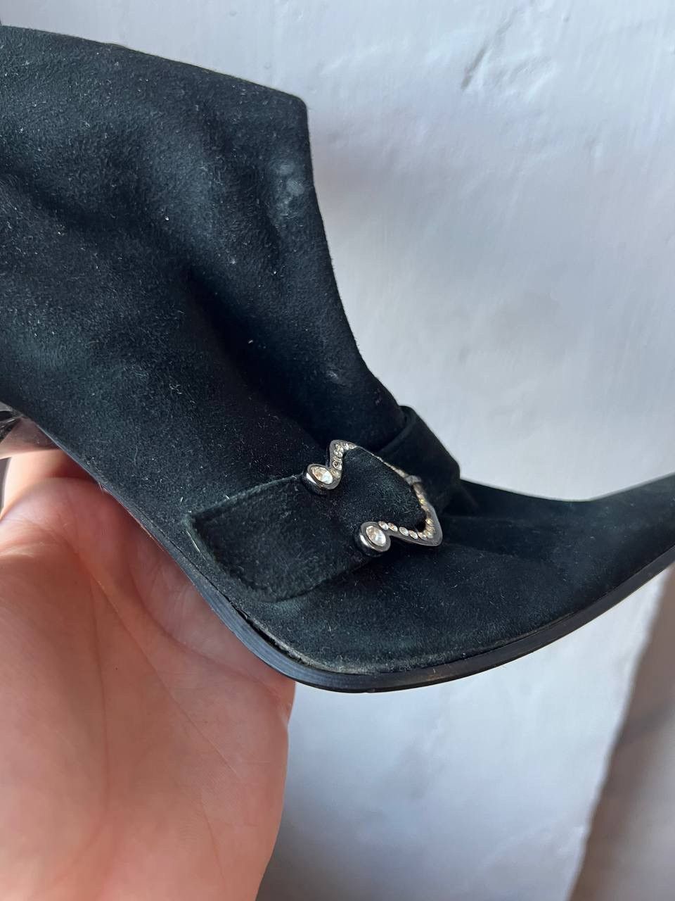 Gucci 1960/70 GUCCI MADE IN ITALY BLACK SUEDE BOOTS HEELS SIZE 38 Size US 8 / IT 38 - 12 Thumbnail