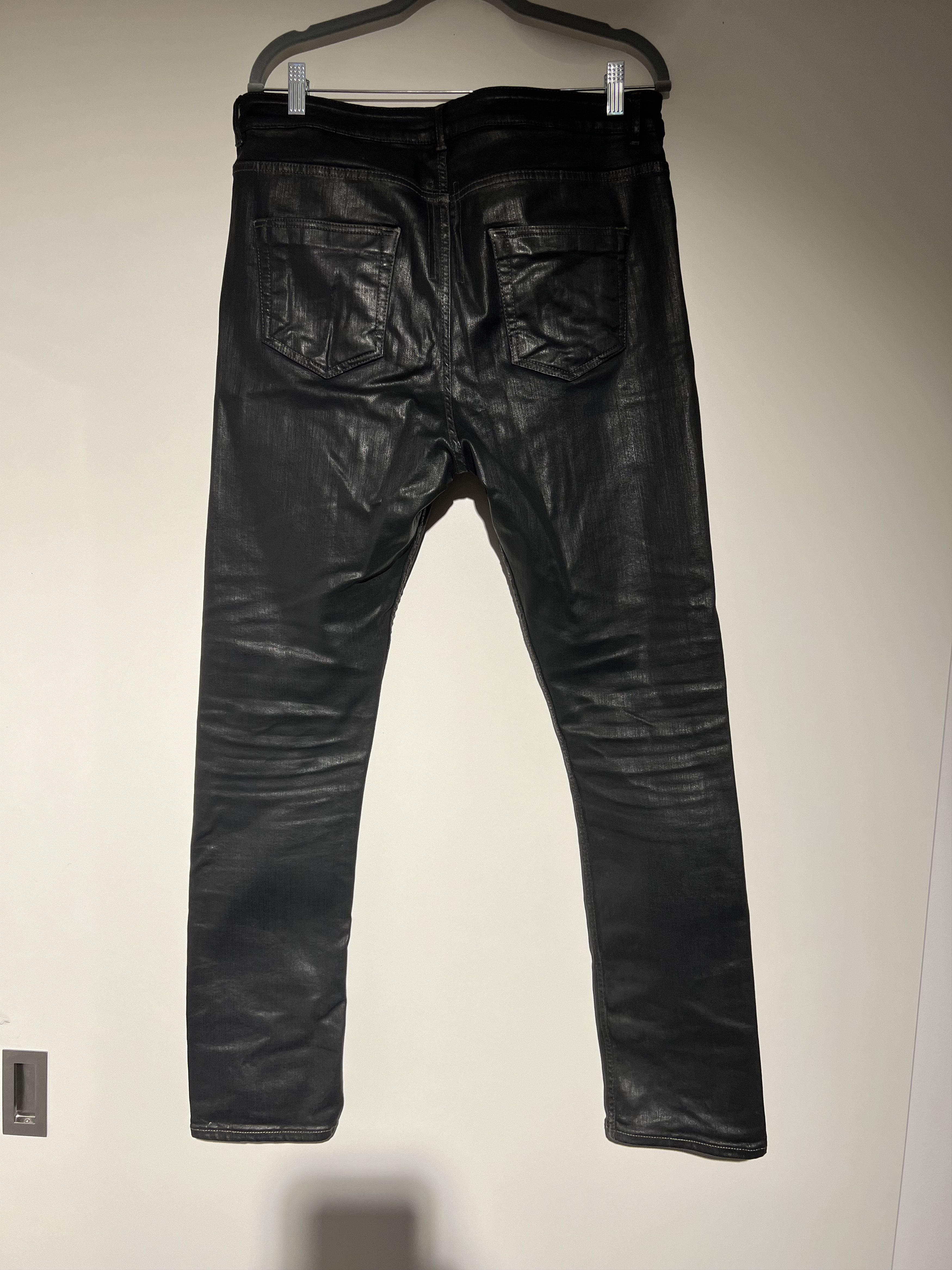 Rick Owens Drkshdw Rick Owens DRKSHDW Waxed Denim Detroit Cut SBW Size US 32 / EU 48 - 3 Thumbnail