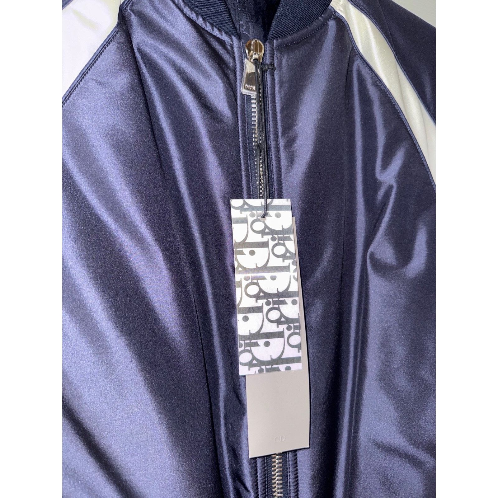 Dior Dior Air Logo Silk Rare Zip Up Zipper Bomber Jacket 48 Size US M / EU 48-50 / 2 - 3 Thumbnail