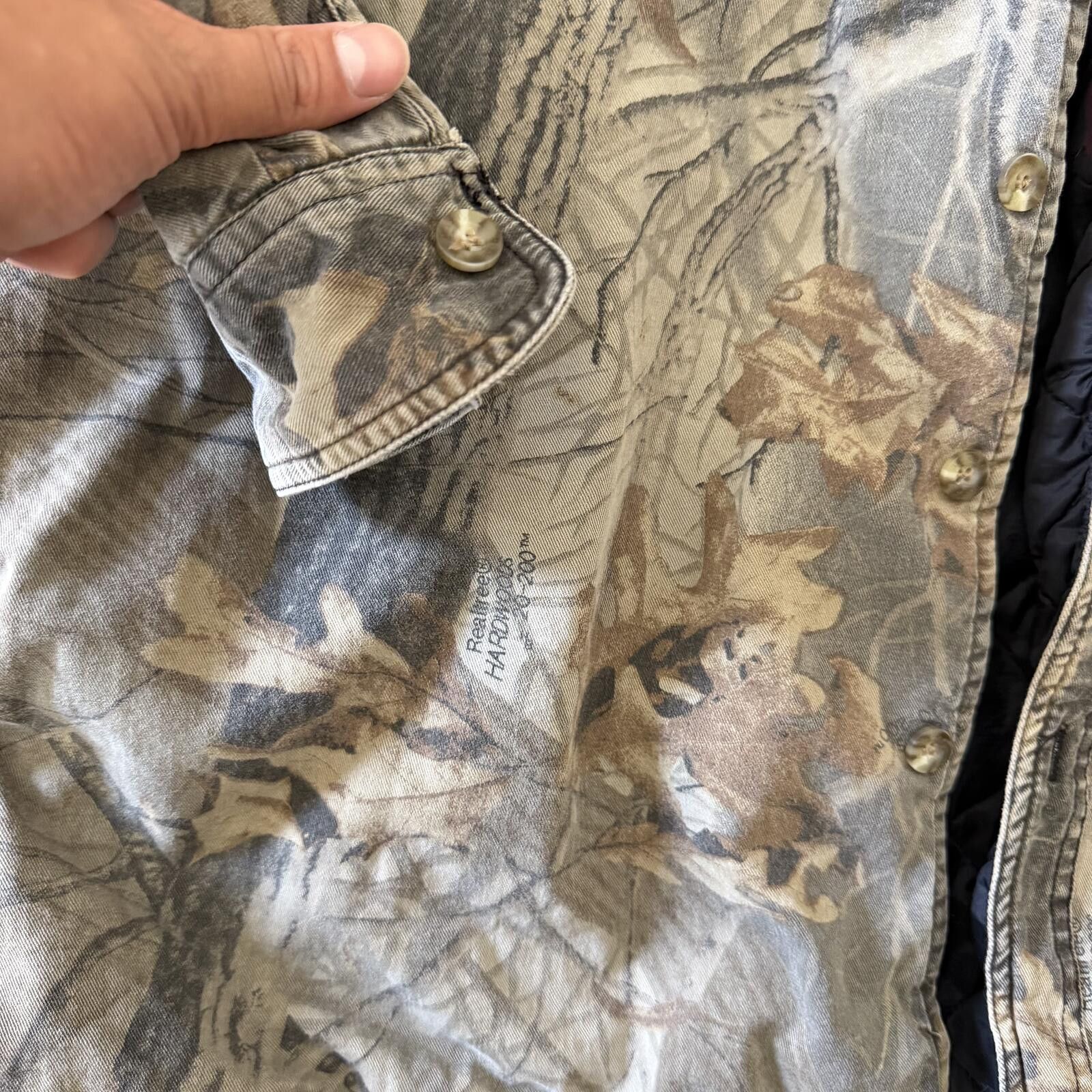 Other Vintage 90s Duxbak RealTree Camo Quilted Hooded Jacket Size US L / EU 52-54 / 3 - 4 Thumbnail