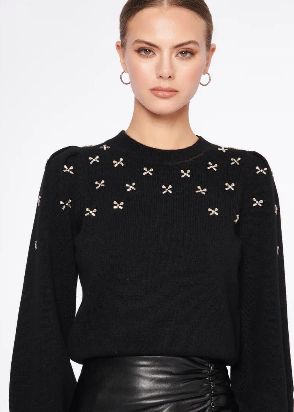 CAMI NYC Cami Nyc Lulie Embellished Wool Sweater size S Size S / US 4 / IT 40 - 5 Thumbnail