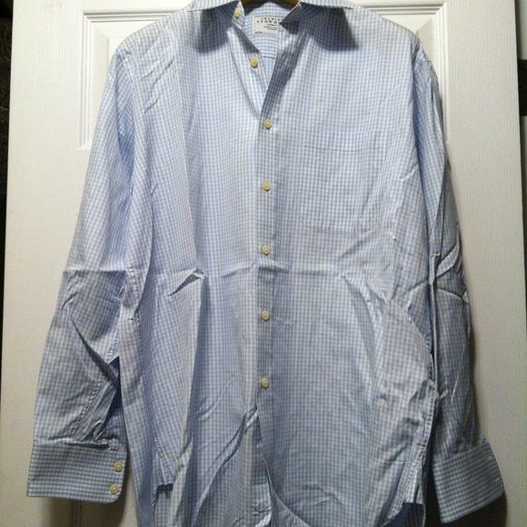 Charles Tyrwhitt CHARLES TYRWHITT MENS BLUE 100%COTTON DRESS SHIRT 16.5/34 Size US L / EU 52-54 / 3 - 4 Thumbnail