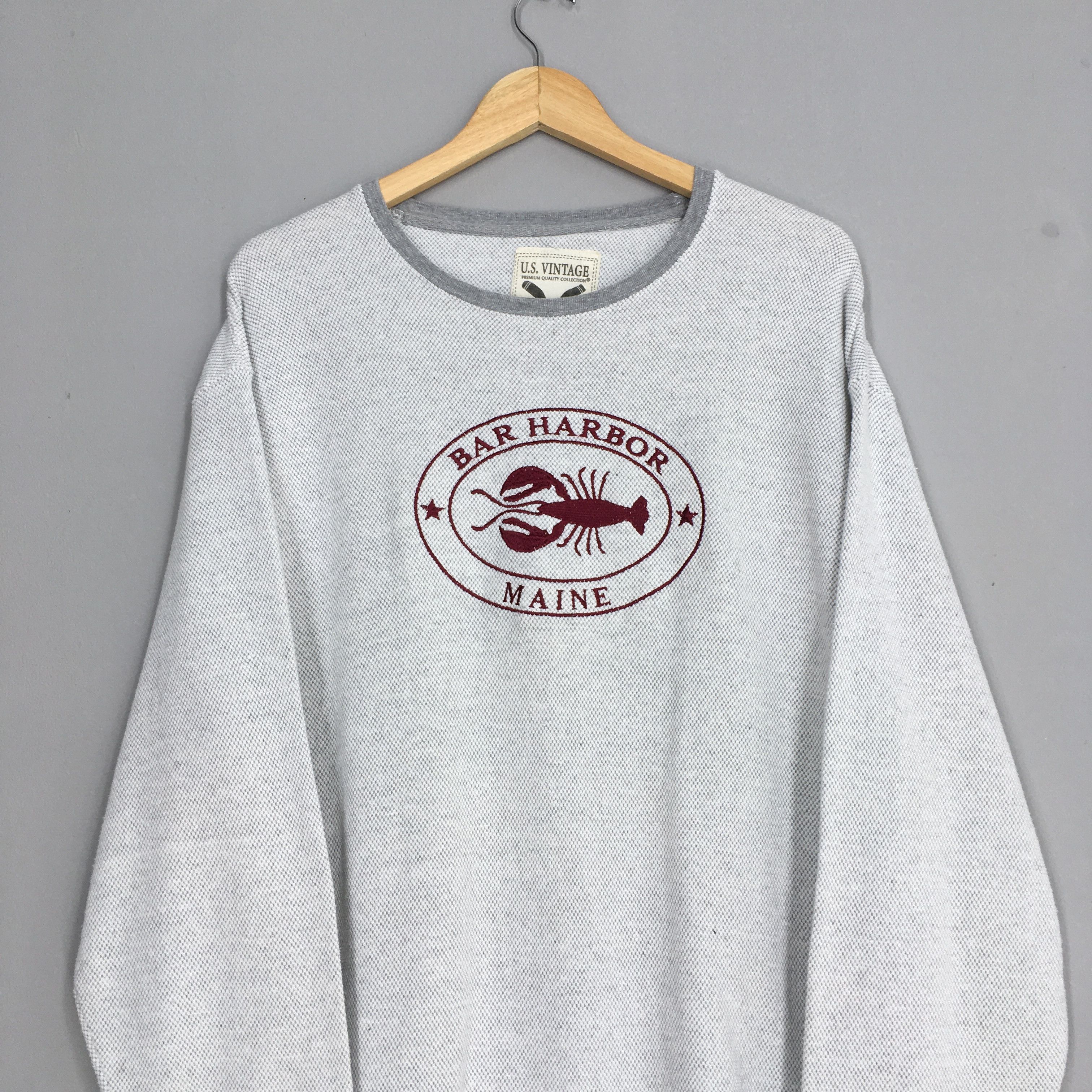 Vintage Vintage Bar Harbor Maine State Gray Sweatshirt Large Size US L / EU 52-54 / 3 - 2 Thumbnail