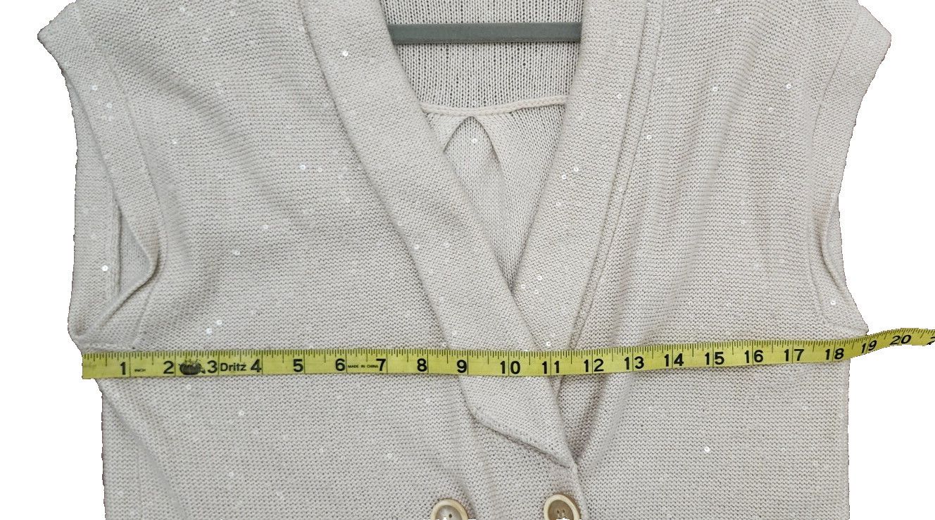 Brunello Cucinelli Brunello Cucinelli Sleeveless Shawl Cardigan Speckled Size M / US 6-8 / IT 42-44 - 11 Thumbnail