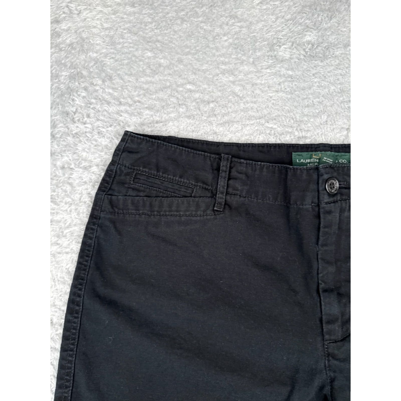 Ralph Lauren Lauren Ralph Lauren Women's Shorts 14P Black Twill Chino Hiking Activewear Size 36" / US 14 / IT 50 - 4 Thumbnail