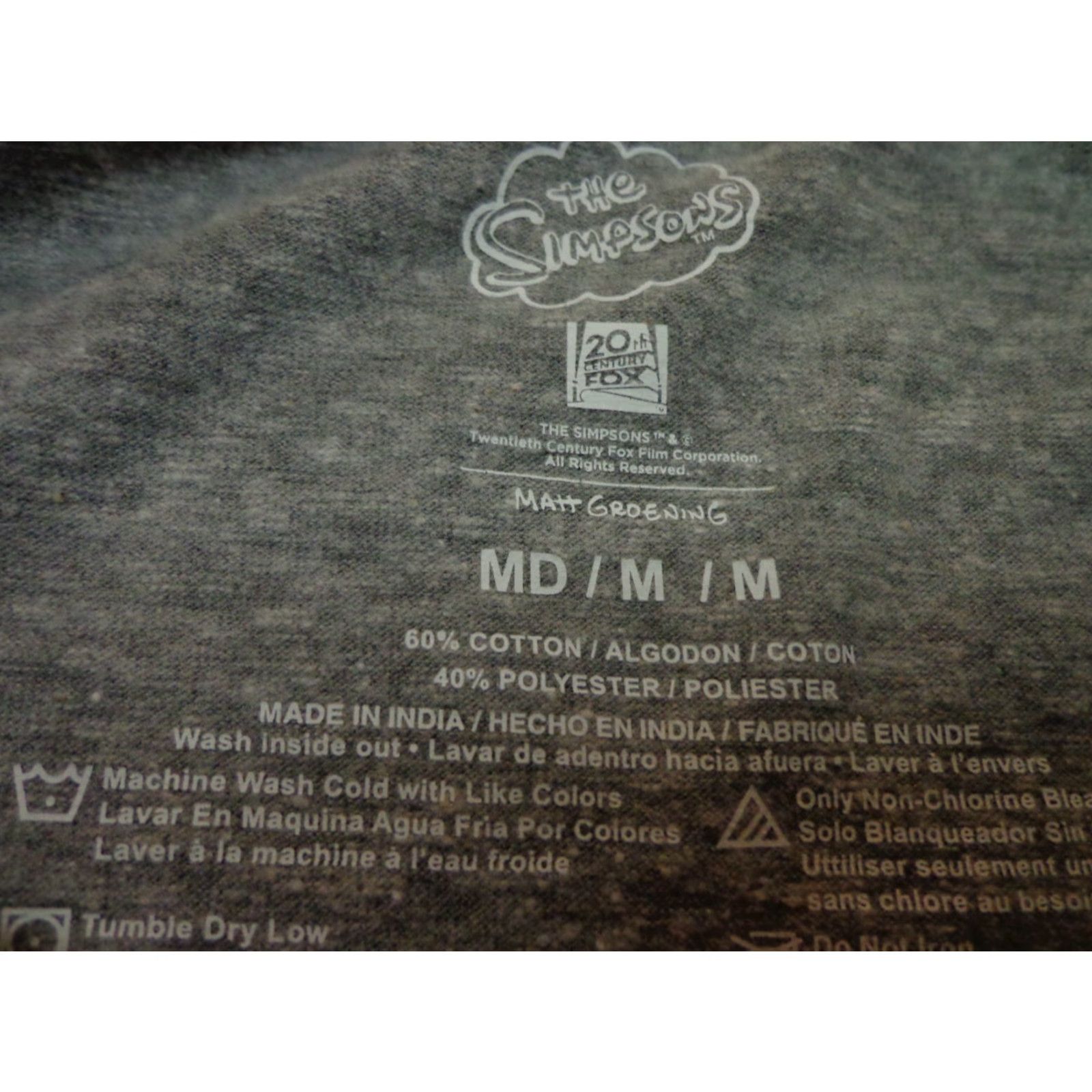 Vintage The Simpsons Homer & Donut Graphic Pocket T-Shirt - Medium Size US M / EU 48-50 / 2 - 3 Thumbnail