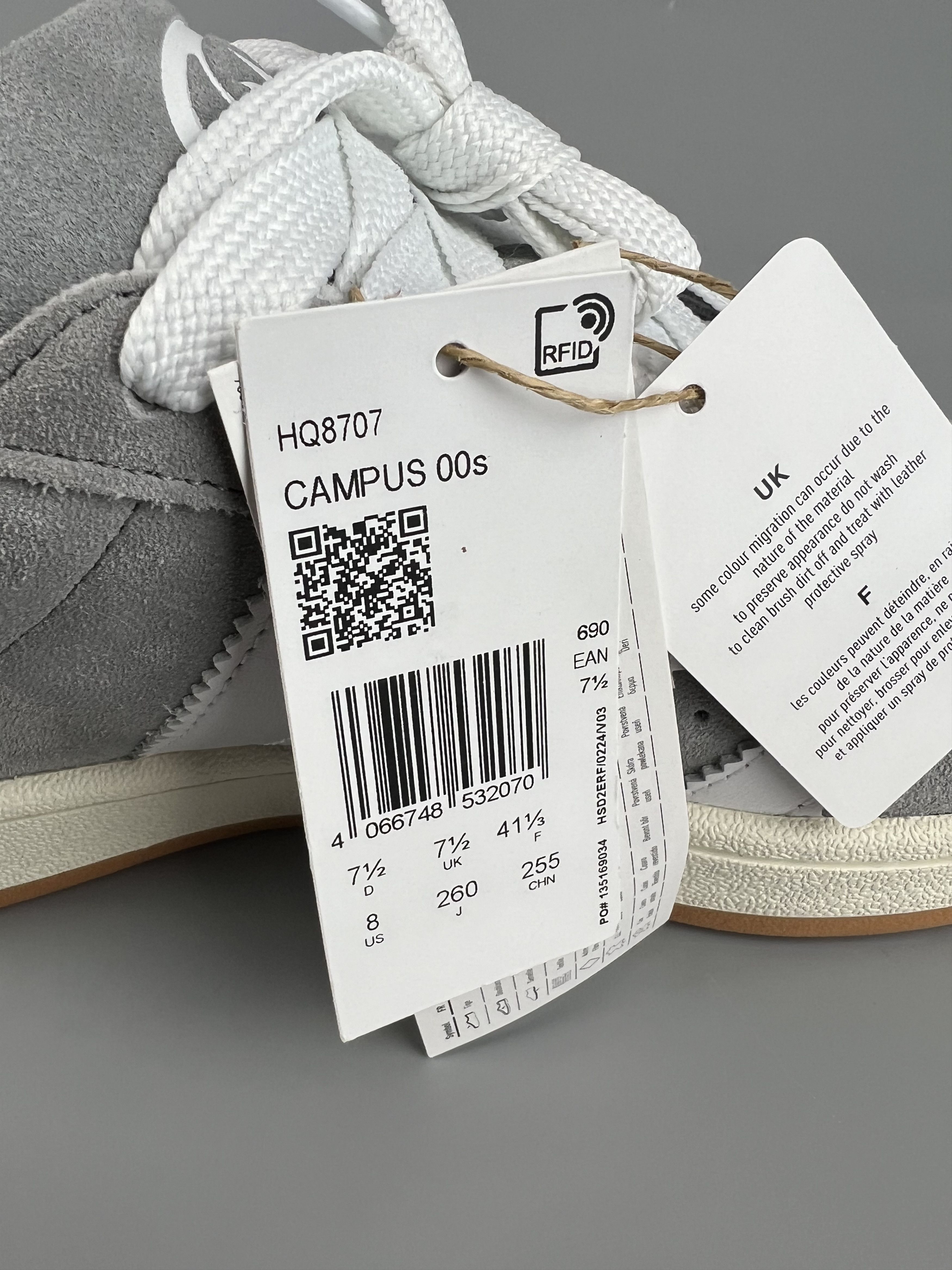 Adidas Adidas Campus 00s Men's Gray White Gum Size US 8 / EU 41 - 7 Thumbnail
