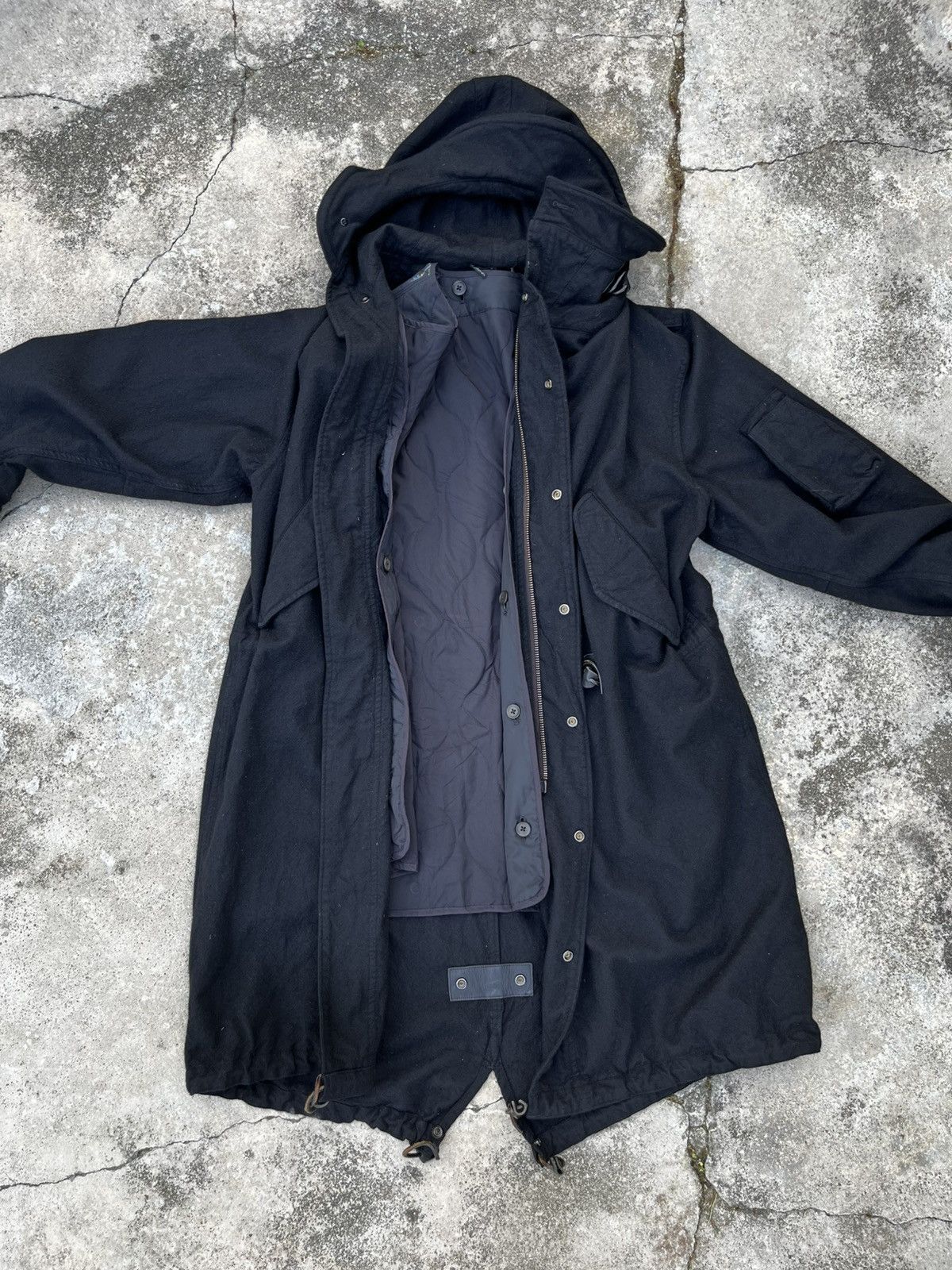 Yohji Yamamoto VERY RARE🔥 YOHJI YAMAMOTO 03AW DOUBLE-SIDED WOOL COAT Size US L / EU 52-54 / 3 - 5 Thumbnail