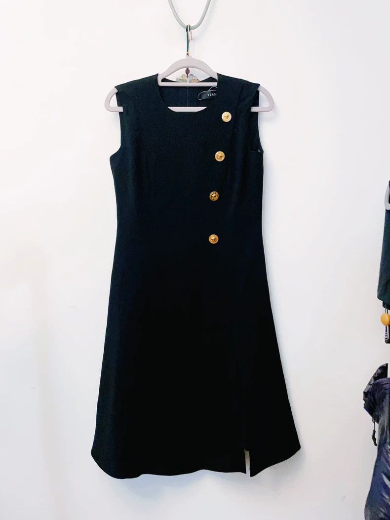 Versace Versace A little black dress made of mulberry silk Size M / US 6-8 / IT 42-44 - 3 Thumbnail