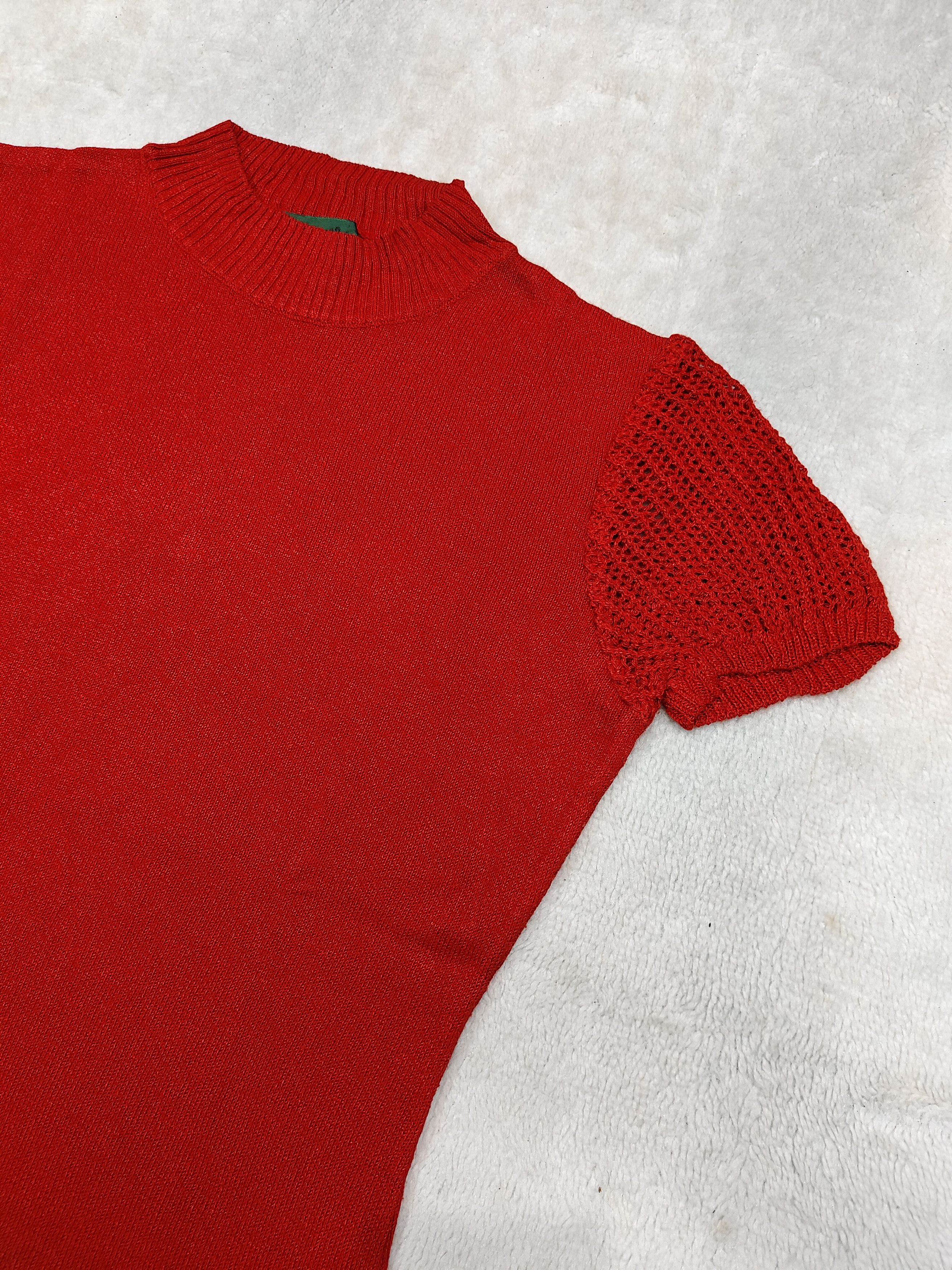 Jean Paul Gaultier 90s Gaultier Junior❤️‍🔥Archived Mesh Sleeve Knitted Top Size M / US 6-8 / IT 42-44 - 6 Thumbnail