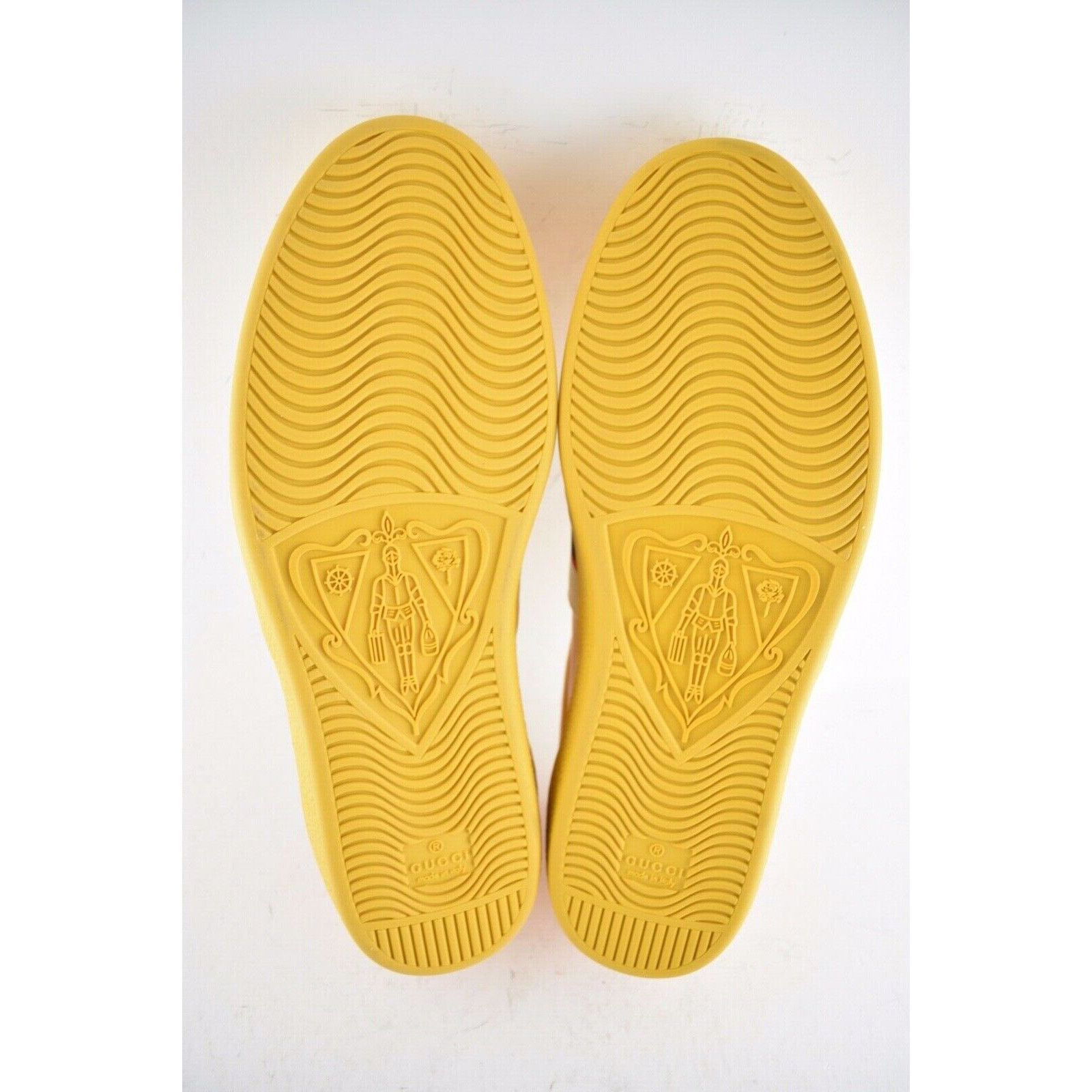 Gucci Gucci Mens Yellow New Ace Elastic Band Leather Flat Low Top Size US 7 / EU 40 - 12 Thumbnail