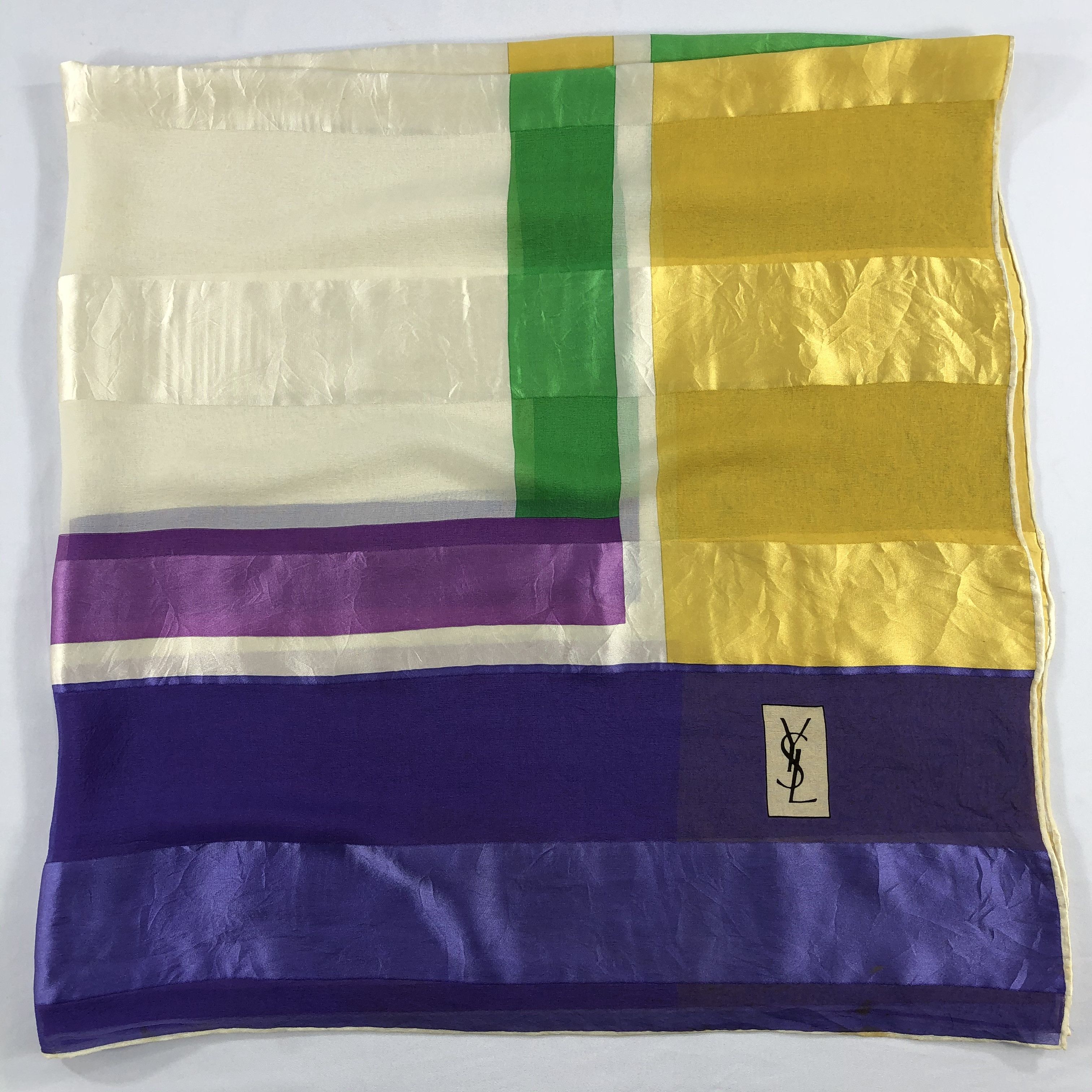 Vintage × Yves Saint Laurent Vintage Yves Saint Laurent Silk Scarf Size ONE SIZE - 5 Thumbnail