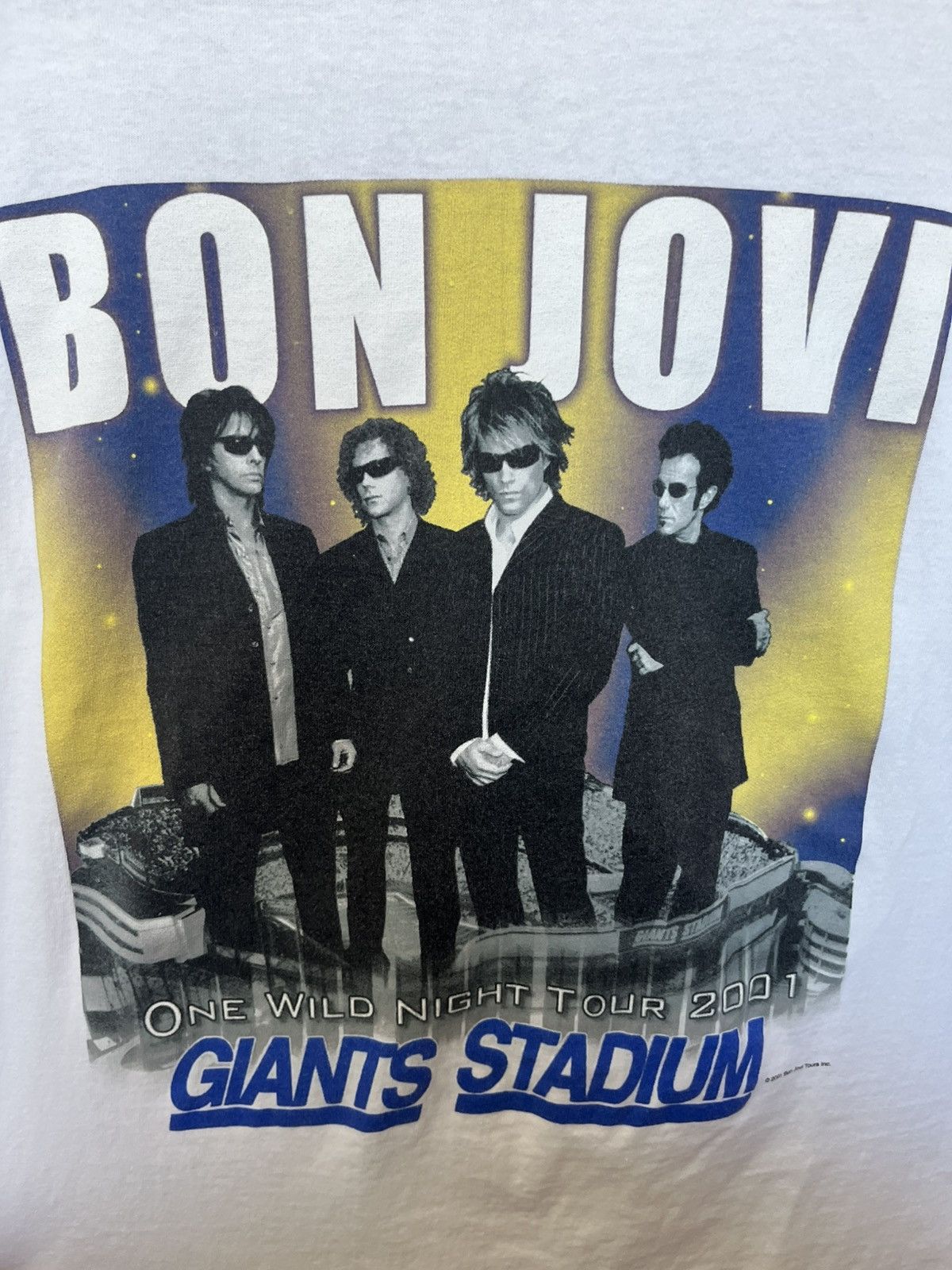Band Tees × Bon Jovi × Vintage Vintage Bon Jovi One Wild Night Tour 2001 Giants Stadium Size US XL / EU 56 / 4 - 2 Thumbnail