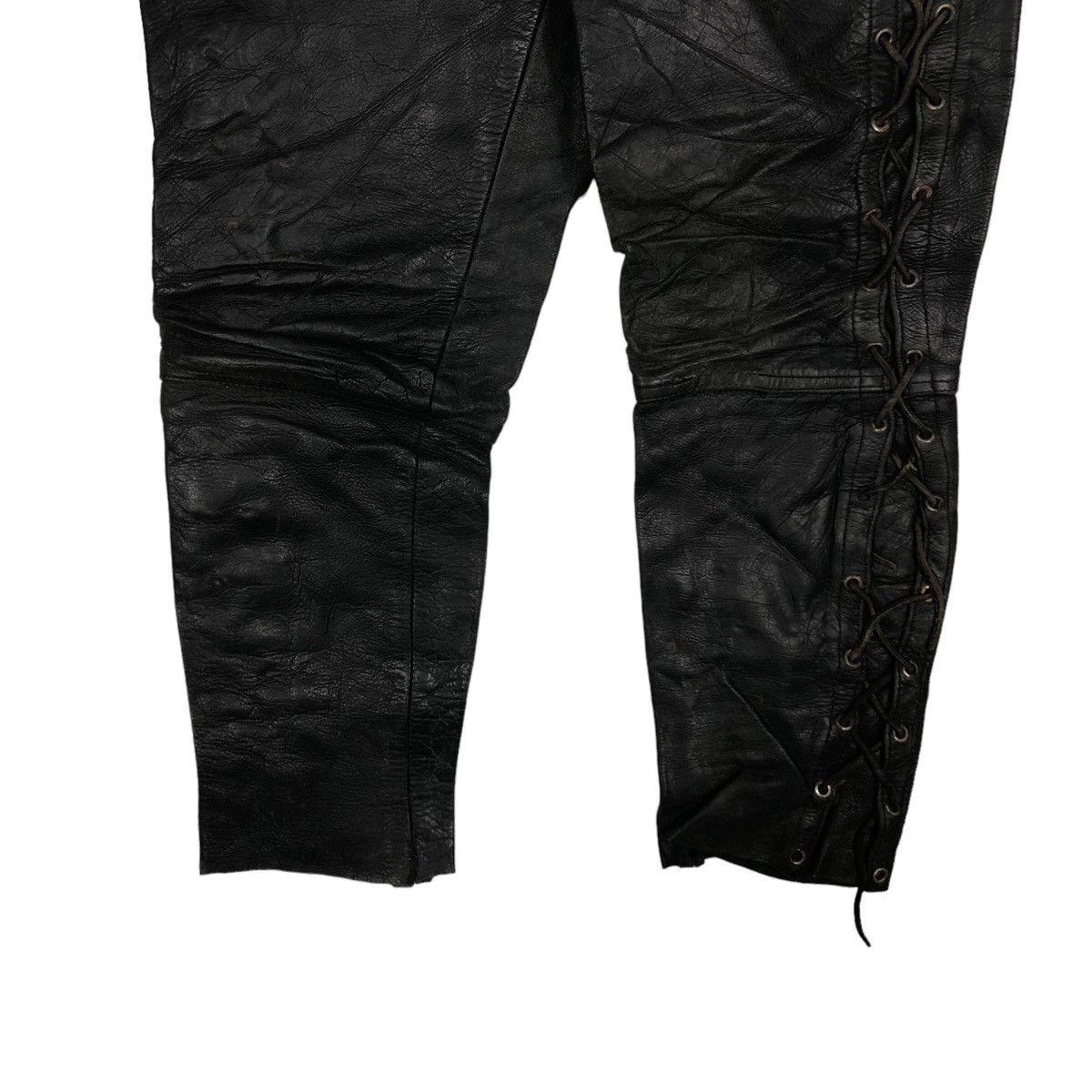 Genuine Leather 🔥90’s Genuine Leather Pants Racing Schott Perfecto Design Size US 30 / EU 46 - 4 Thumbnail