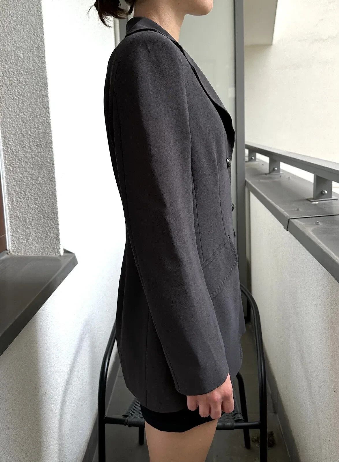 Moschino Moschino Cheap and Chick Blazer Jacket Gray Womens Coat Size M / US 6-8 / IT 42-44 - 5 Thumbnail