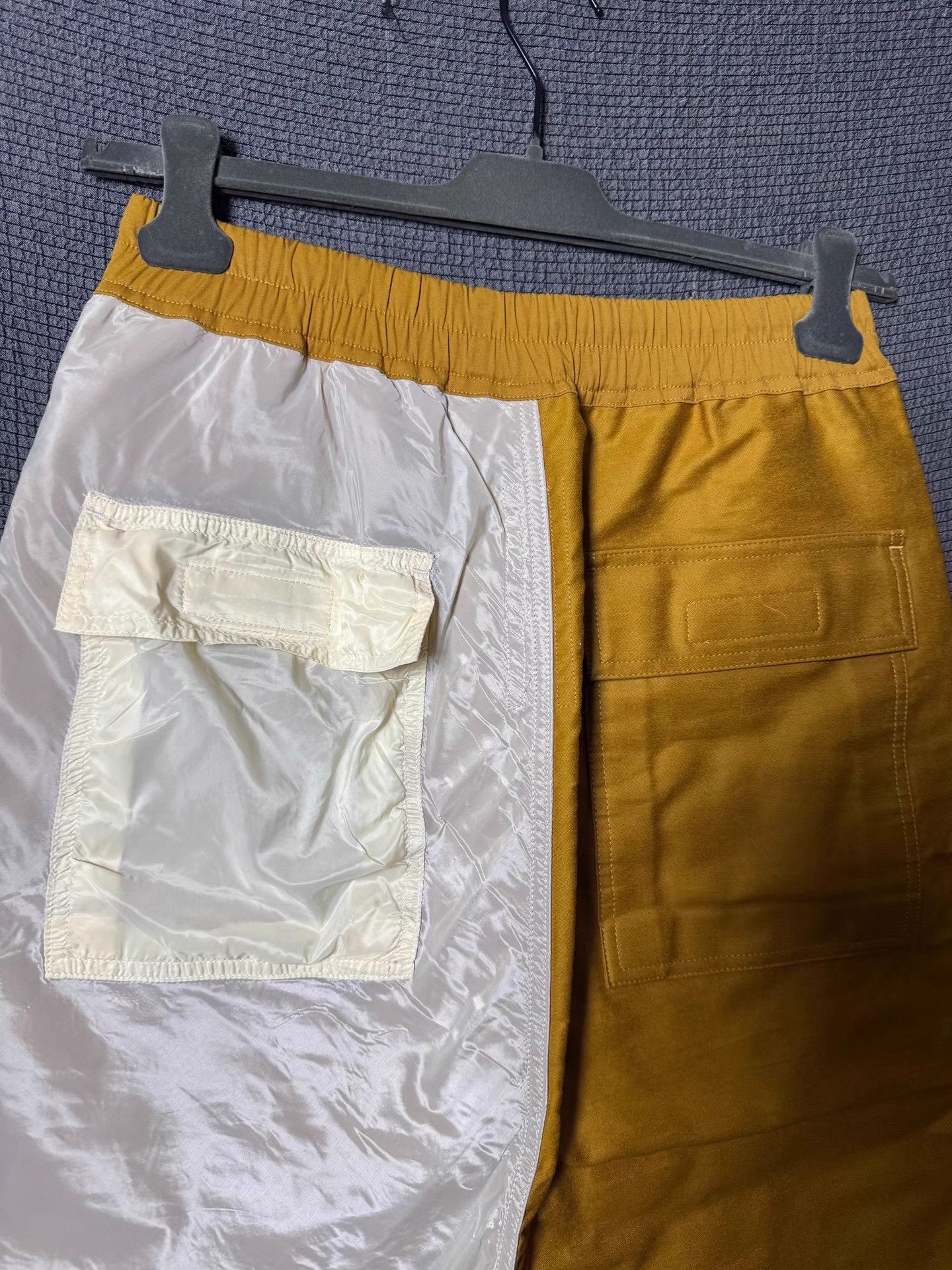 Rick Owens Rick Owens 19SS ginger yellow strap paneled shorts Size US 29 - 3 Thumbnail