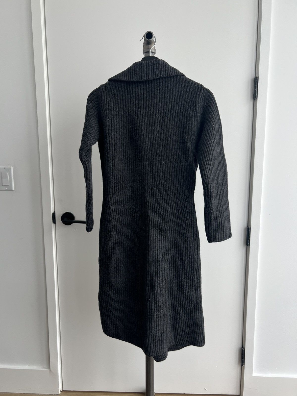 Dirk Bikkembergs Vintage Gray Knit "Coat" Dress Size S / US 4 / IT 40 - 5 Thumbnail