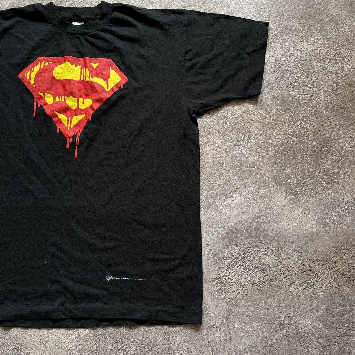 Vintage Vintage 90s Superman Graphic Tee Thrashed Grunge Baggy XL Size US XL / EU 56 / 4 - 4 Thumbnail