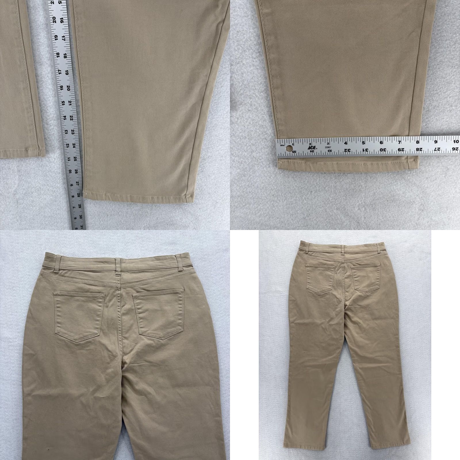 Croft & Barrow Croft & Barrow Jeans Womens 16 Short Tan Classic Stretch Tummy Control Comfort Size 38" / US 16 / IT 52 - 8 Thumbnail