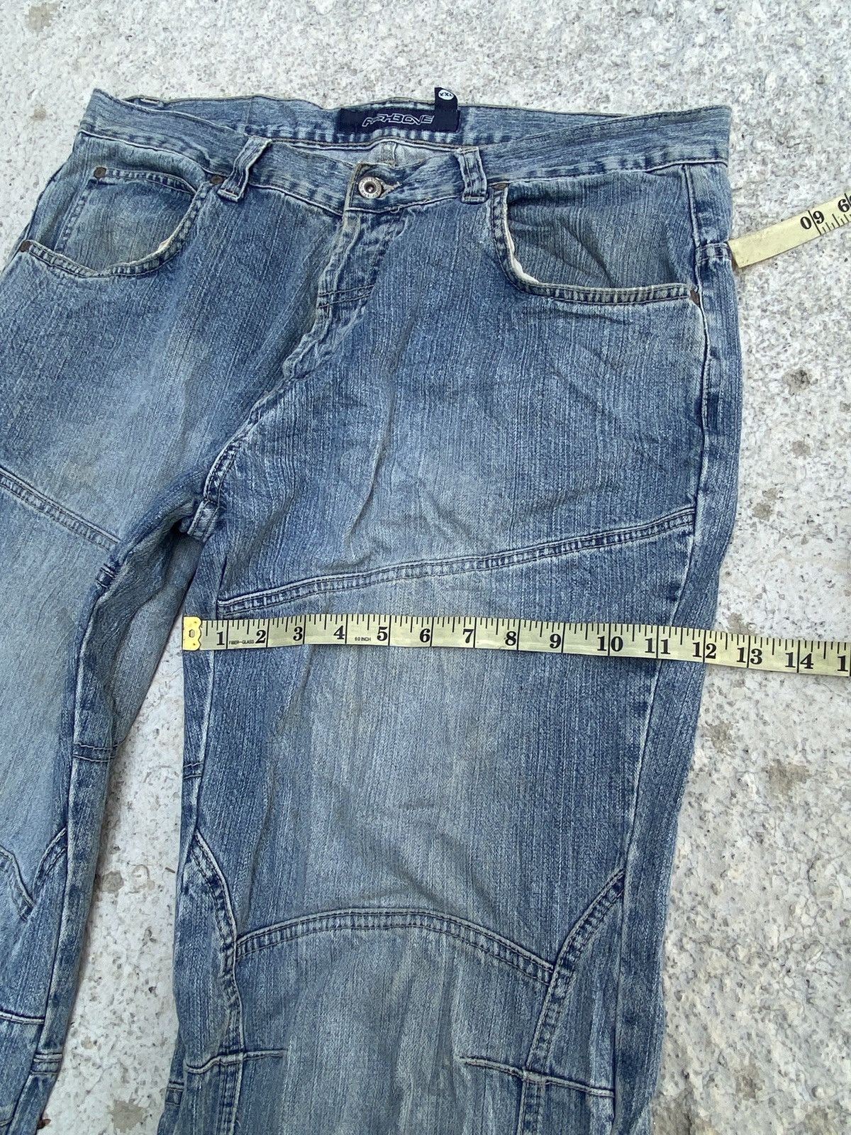 Hysteric Glamour × Japanese Brand × Vintage Flare Baggy Fishbone Denim Size US 37 - 12 Thumbnail