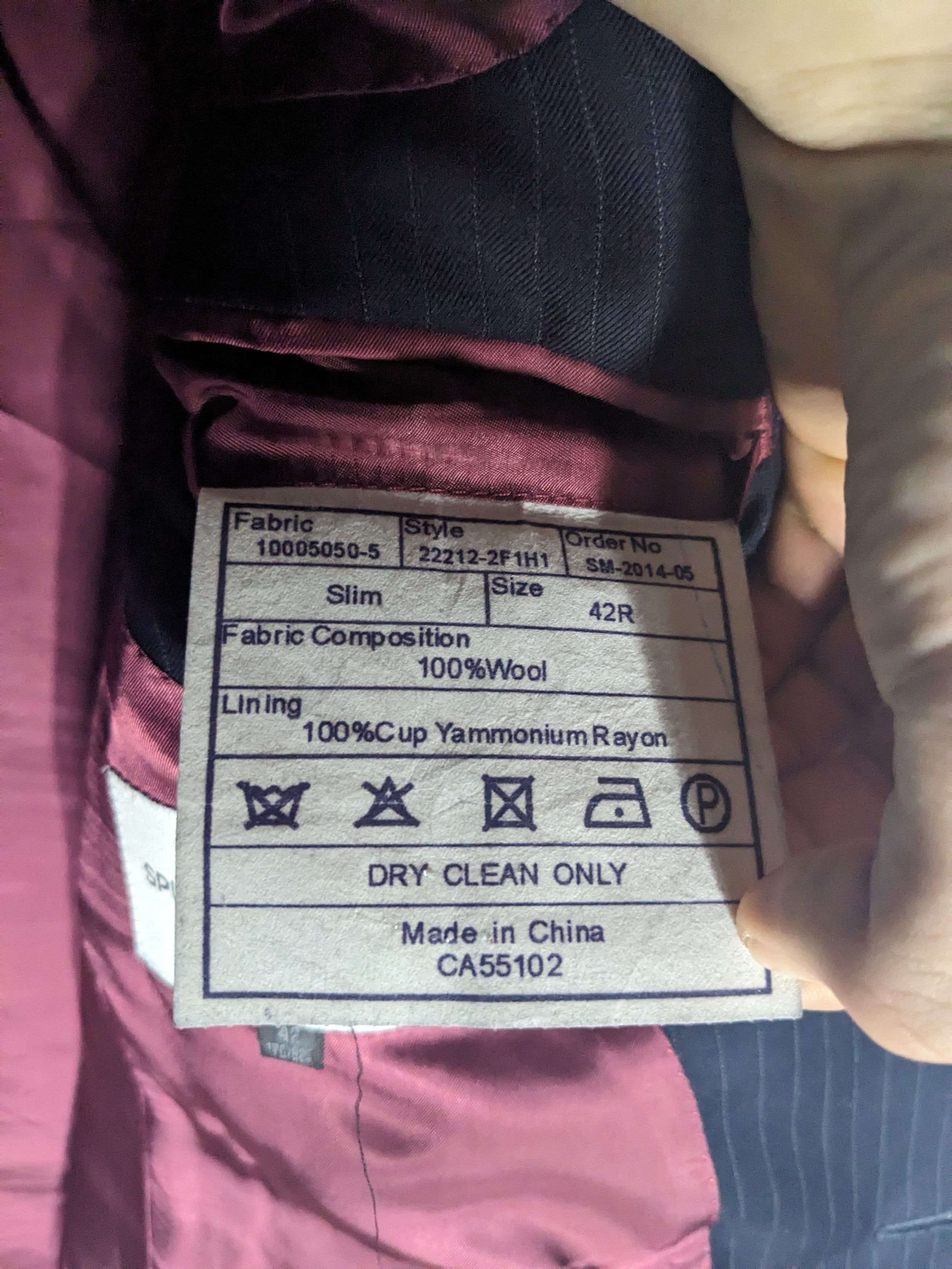 Spier & Mackay Spier MacKay Pinstripe Blazer 42R Navy Blue Wool Slim Coat Size 42R - 9 Thumbnail