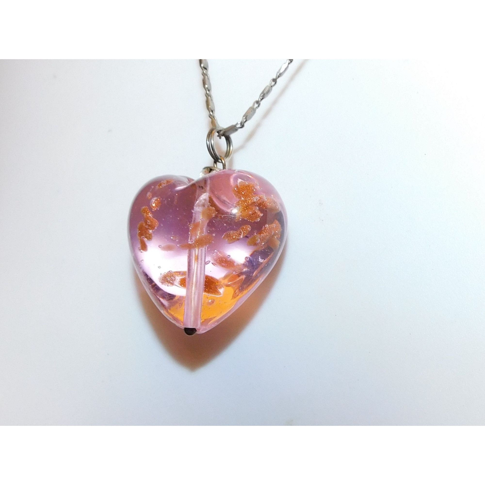 Other Coquette Translucent Pink Glass Heart Necklace Size ONE SIZE - 4 Thumbnail